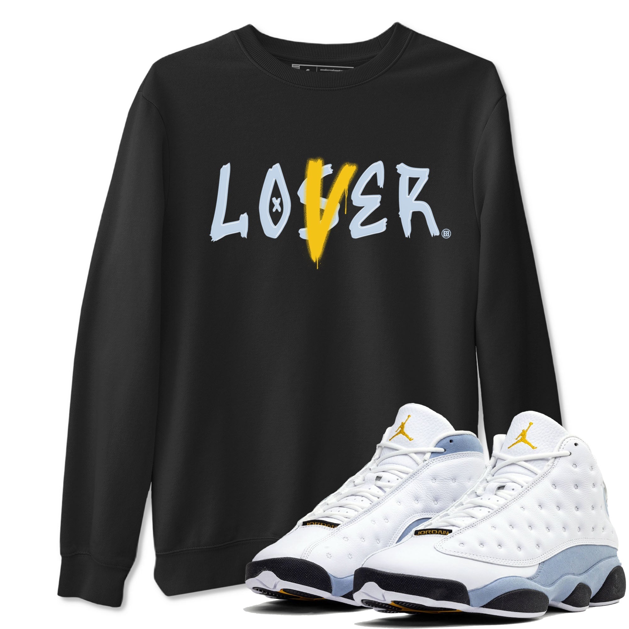 Loser Lover snkmatch Tees - Air Jordan 13 Blue Grey
