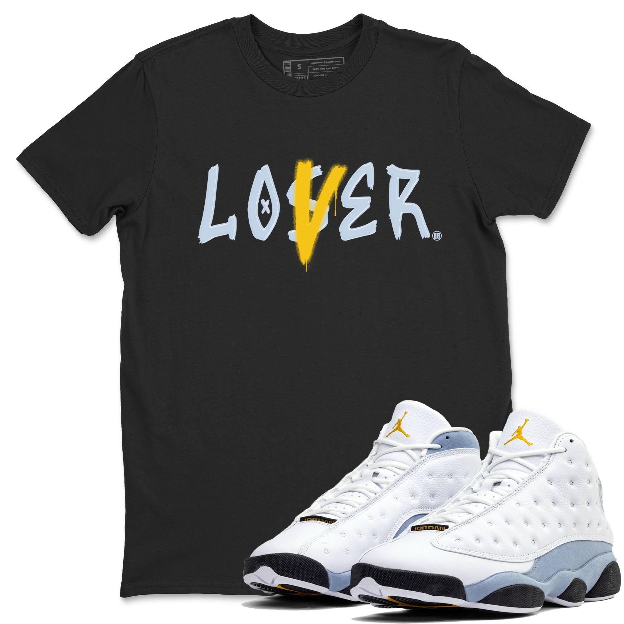 Loser Lover snkmatch Tees - Air Jordan 13 Blue Grey