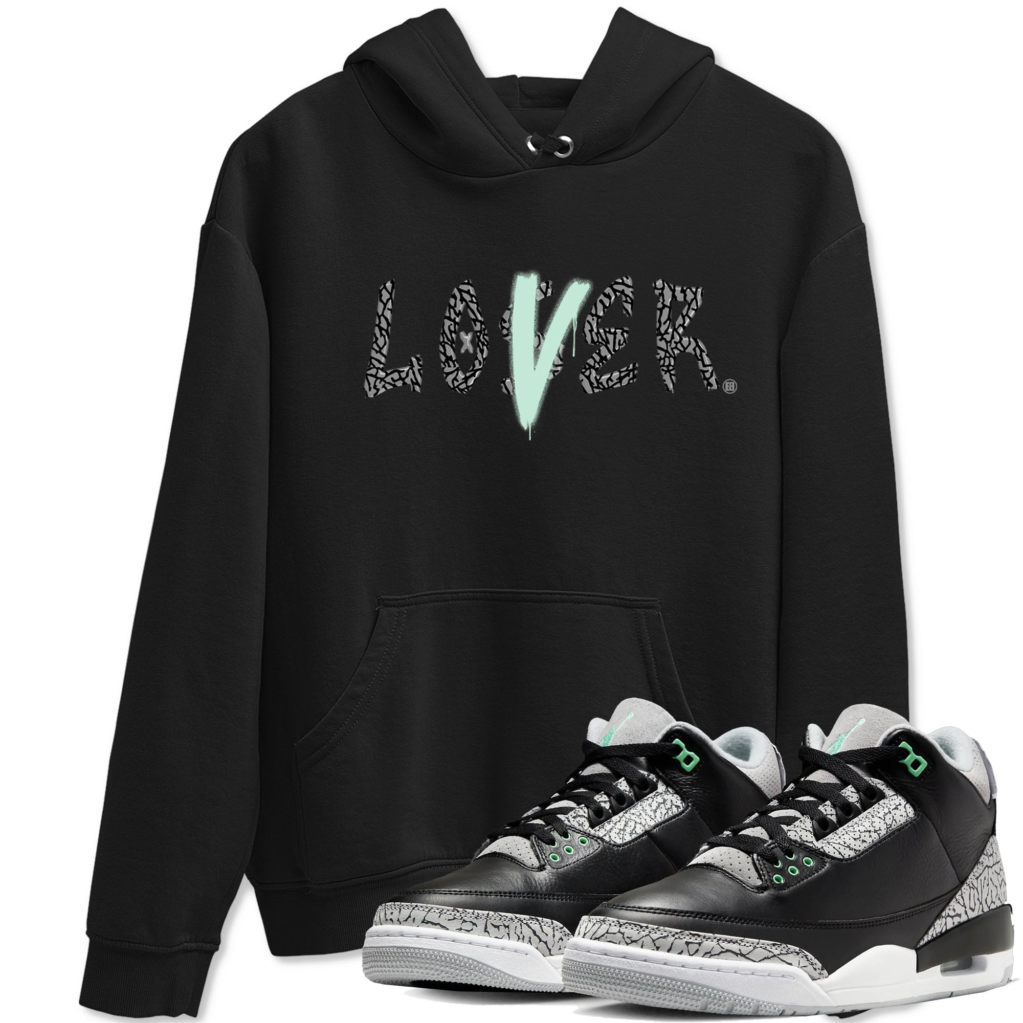 Loser Lover snkmatch Tees - Air Jordan 3 Green Glow