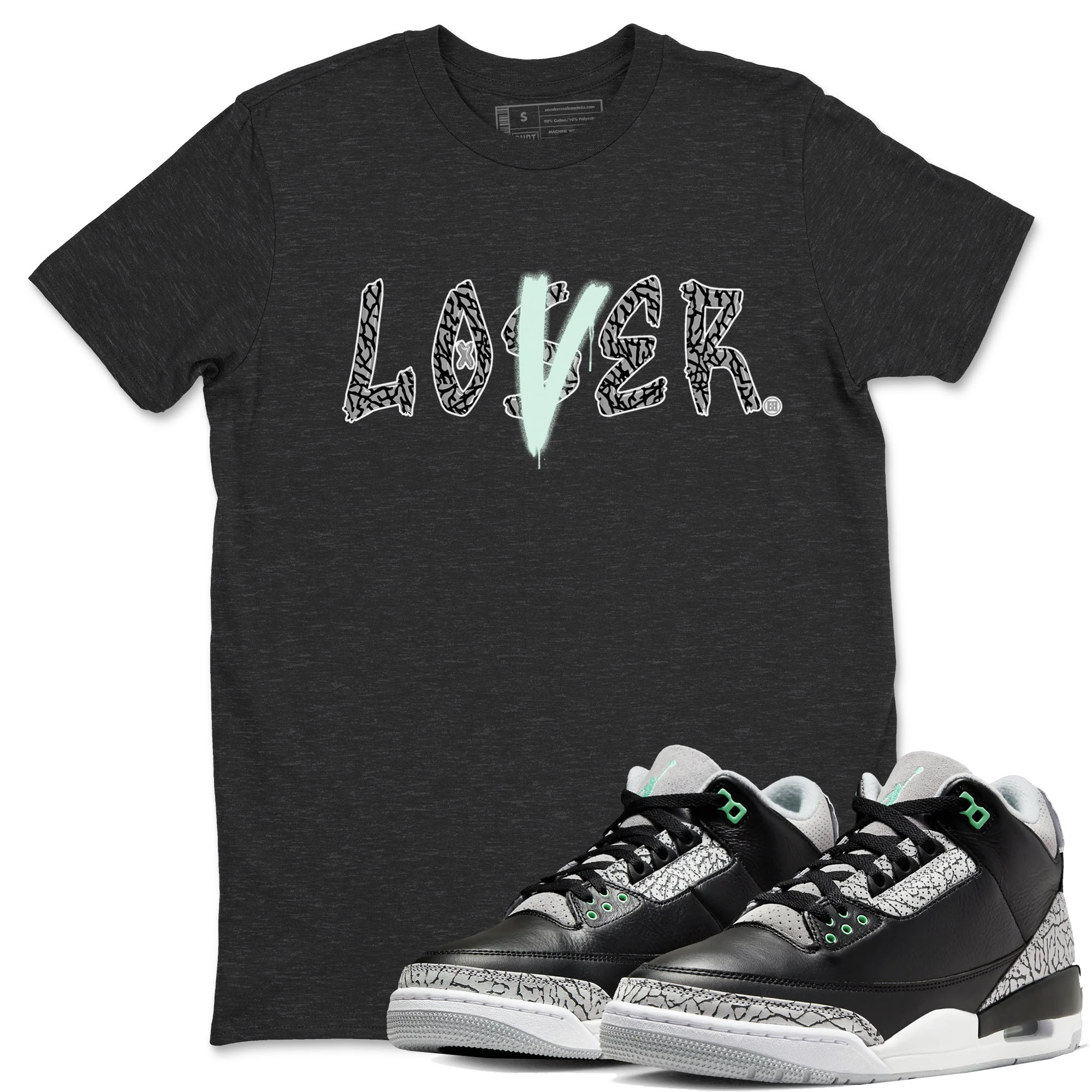 Loser Lover snkmatch Tees - Air Jordan 3 Green Glow