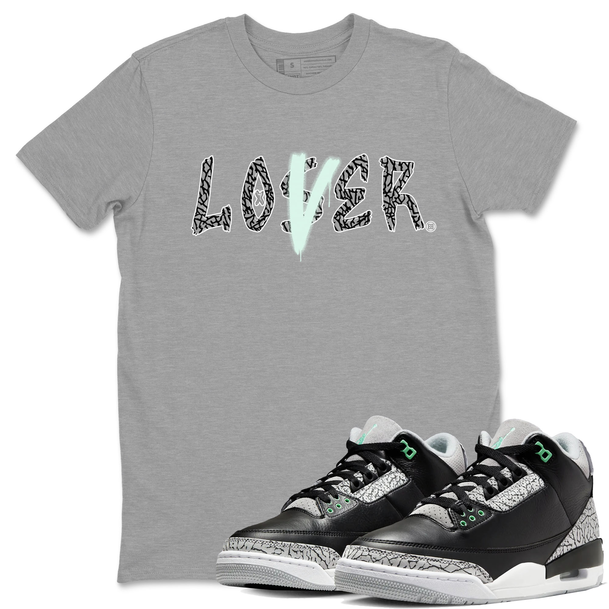 Loser Lover snkmatch Tees - Air Jordan 3 Green Glow