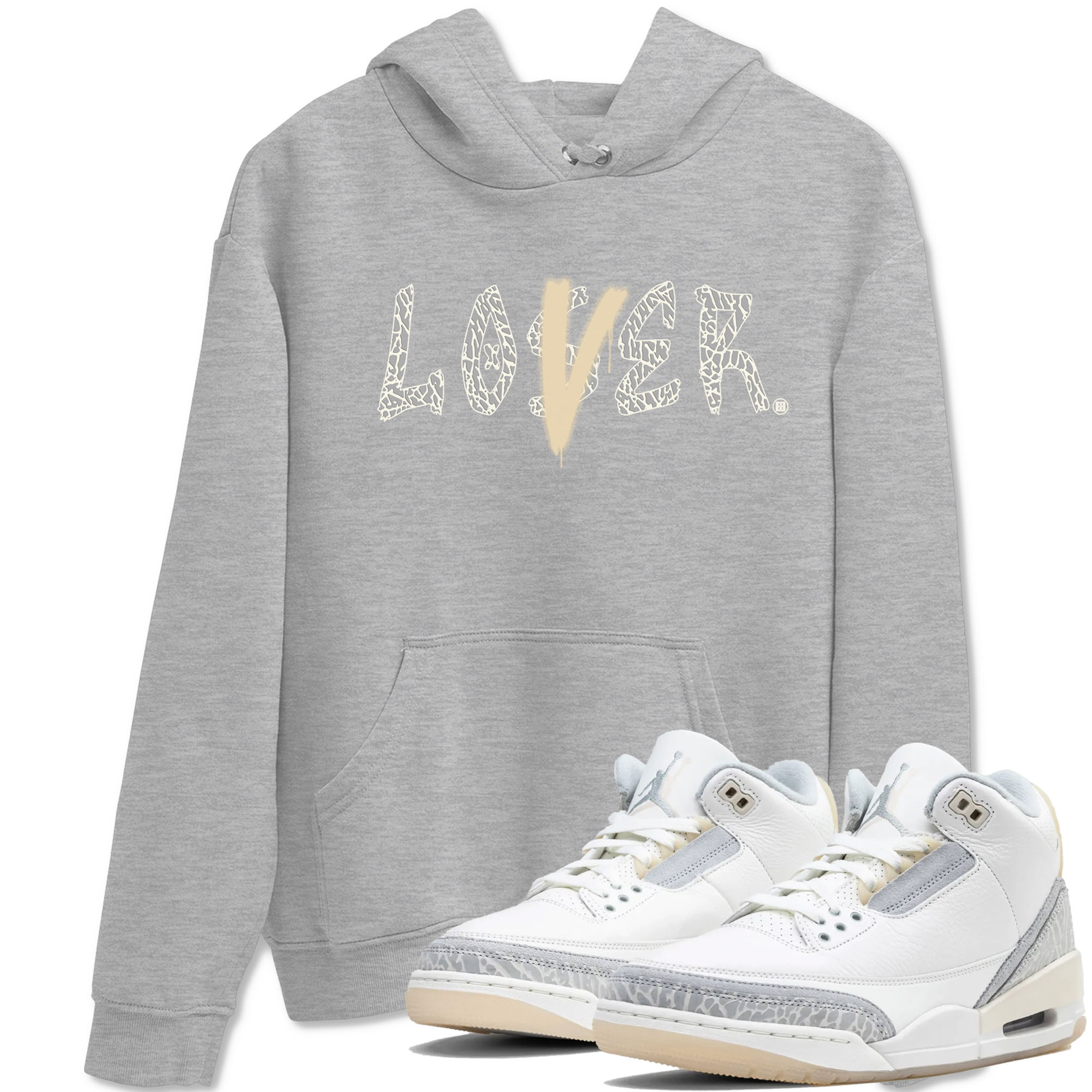 Loser Lover snkmatch Tees - Air Jordan 3 Ivory