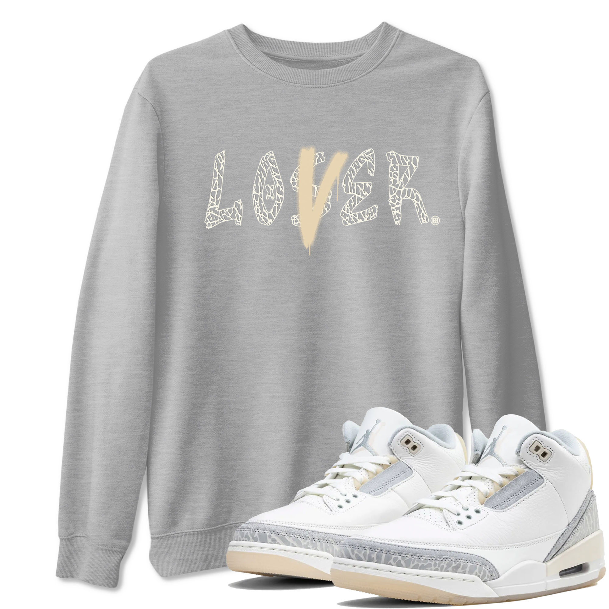 Loser Lover snkmatch Tees - Air Jordan 3 Ivory
