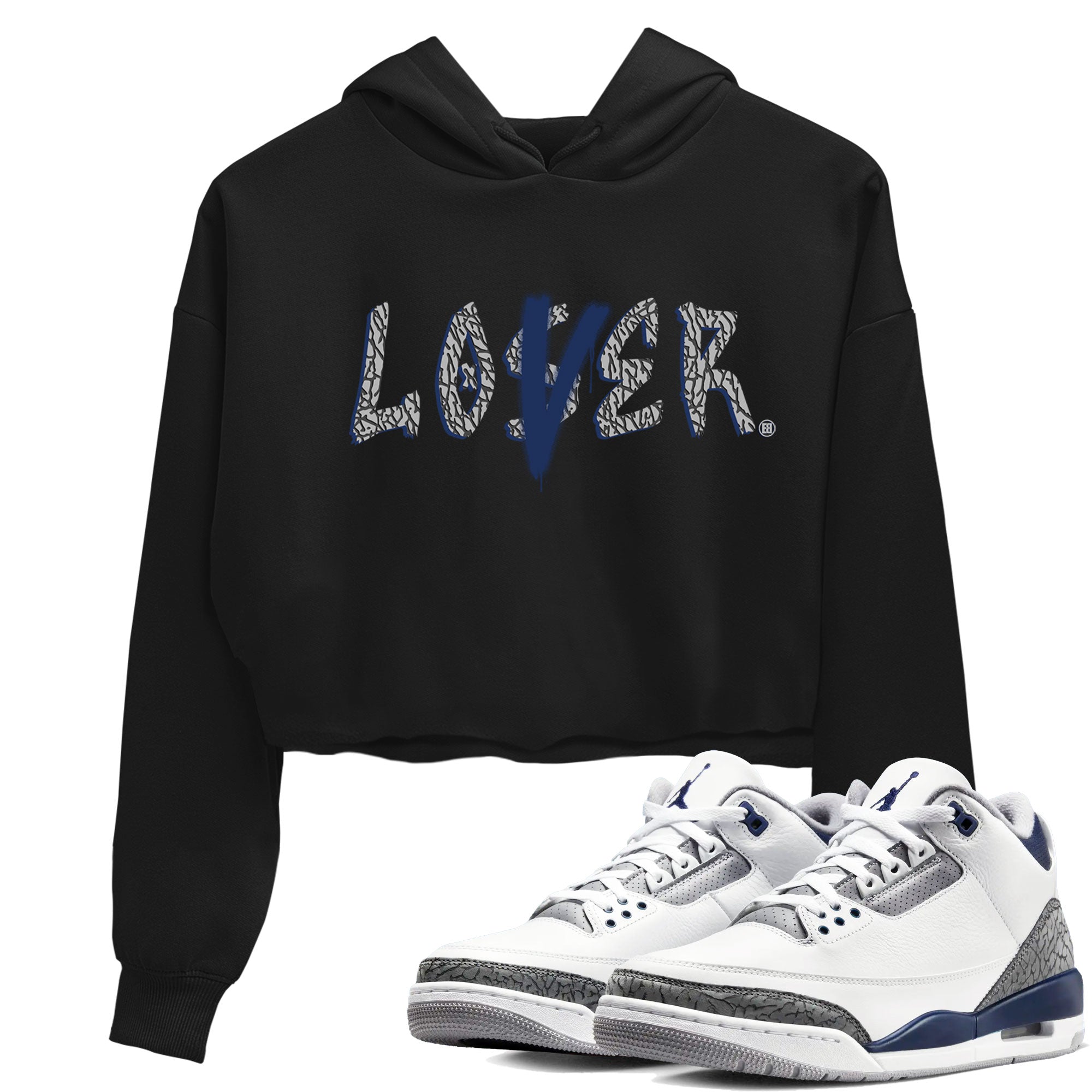 Loser Lover snkmatch Women's Top - Air Jordan 3 Midnight Navy 2023