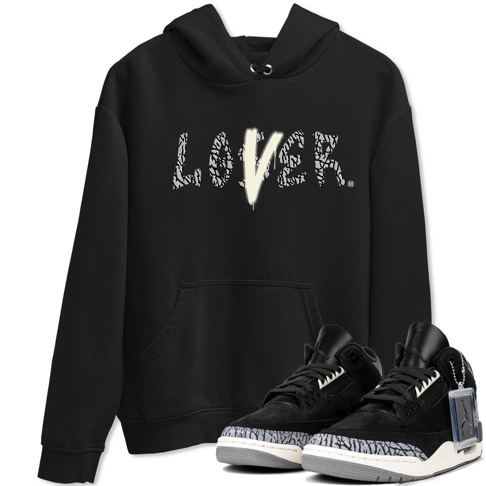 Loser Lover snkmatch Tee - Air Jordan 3 Off Noir
