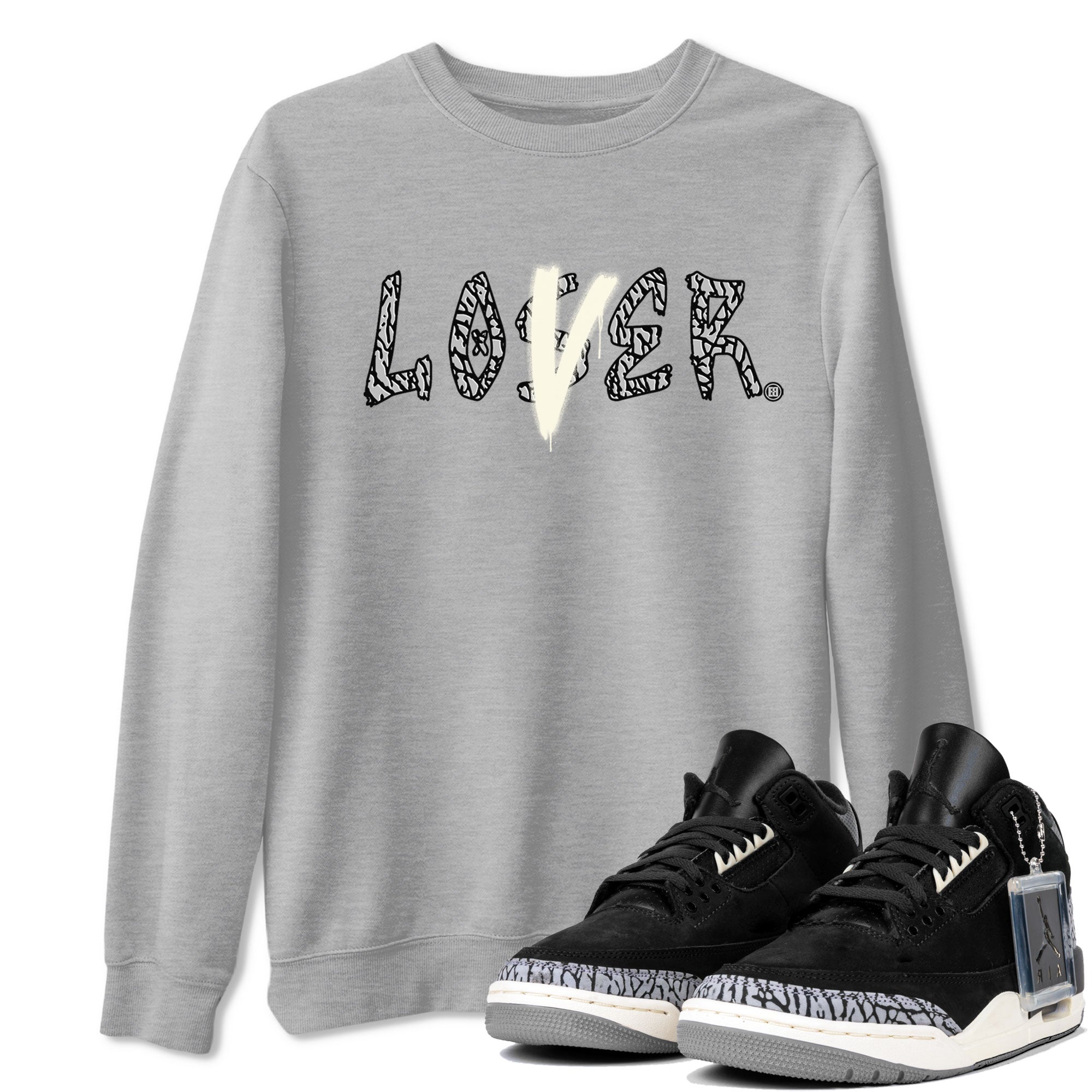 Loser Lover snkmatch Tee - Air Jordan 3 Off Noir