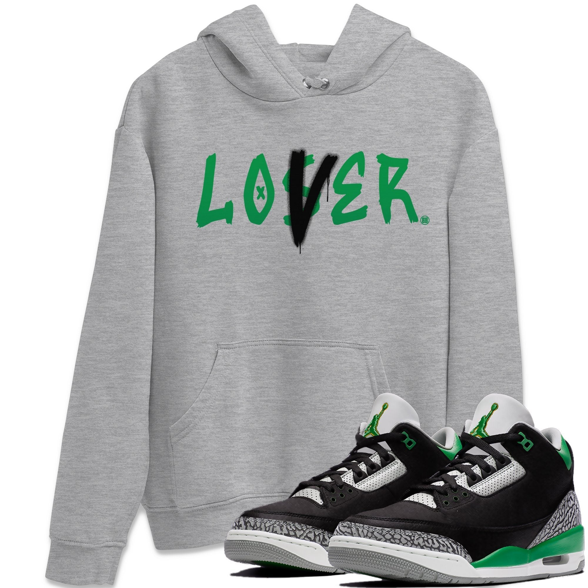 Loser Lover Unisex Tops - Air Jordan 3 Pine Green
