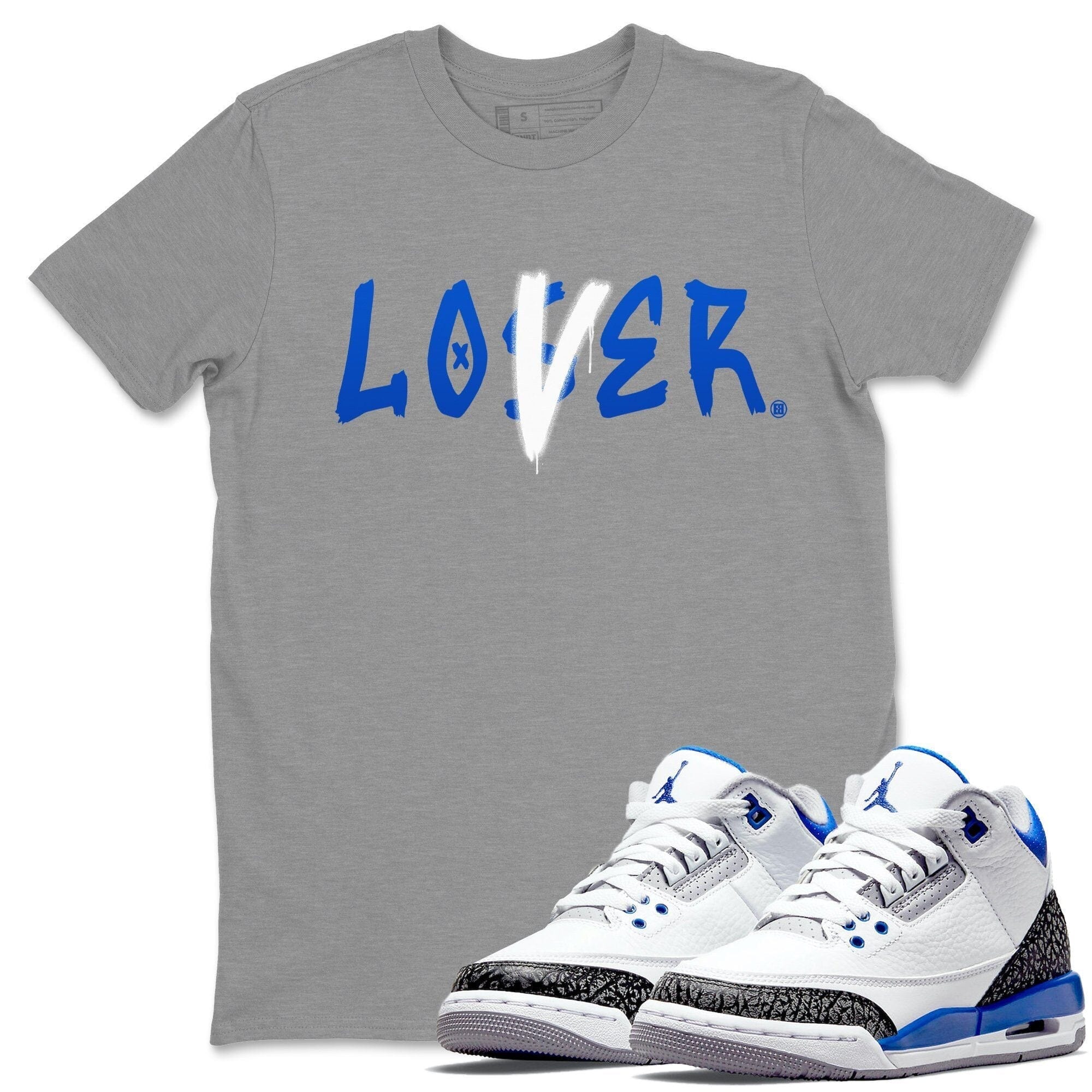 Loser Lover Unisex Tops - Air Jordan 3 Racer Blue