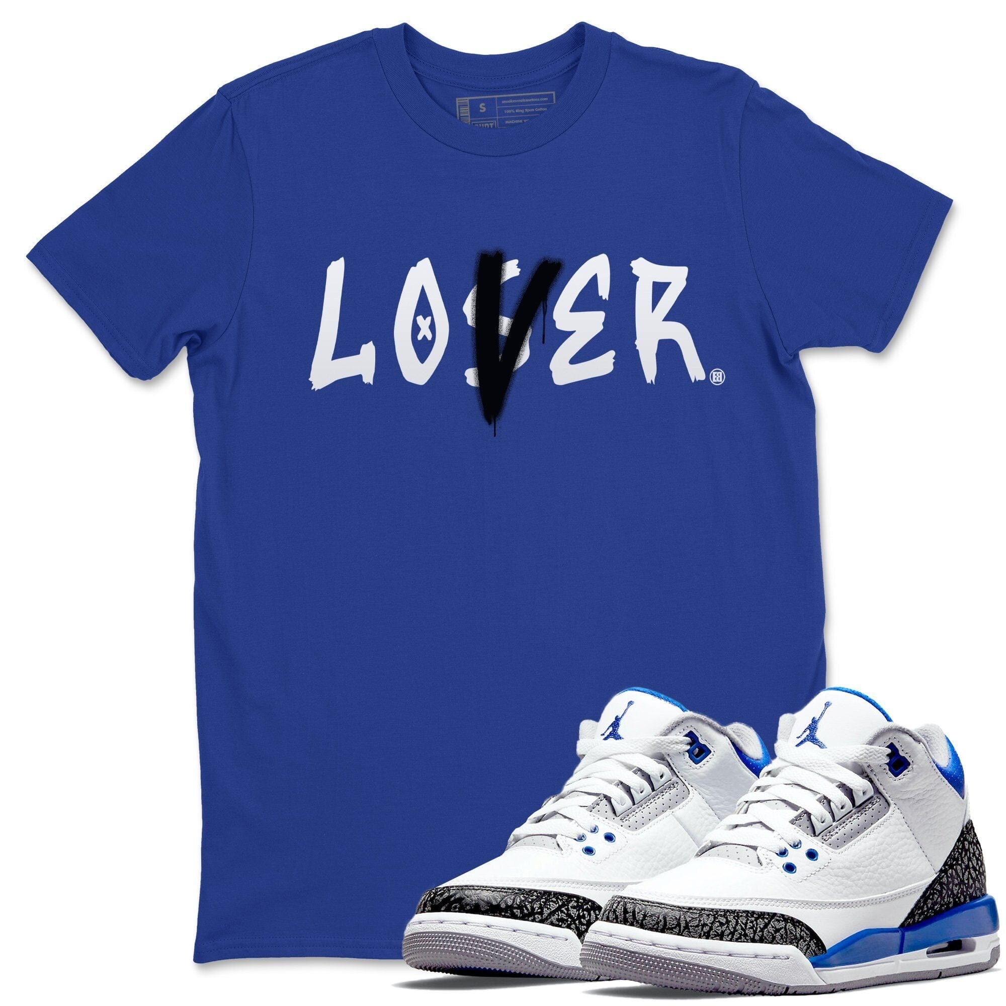Loser Lover Unisex Tops - Air Jordan 3 Racer Blue
