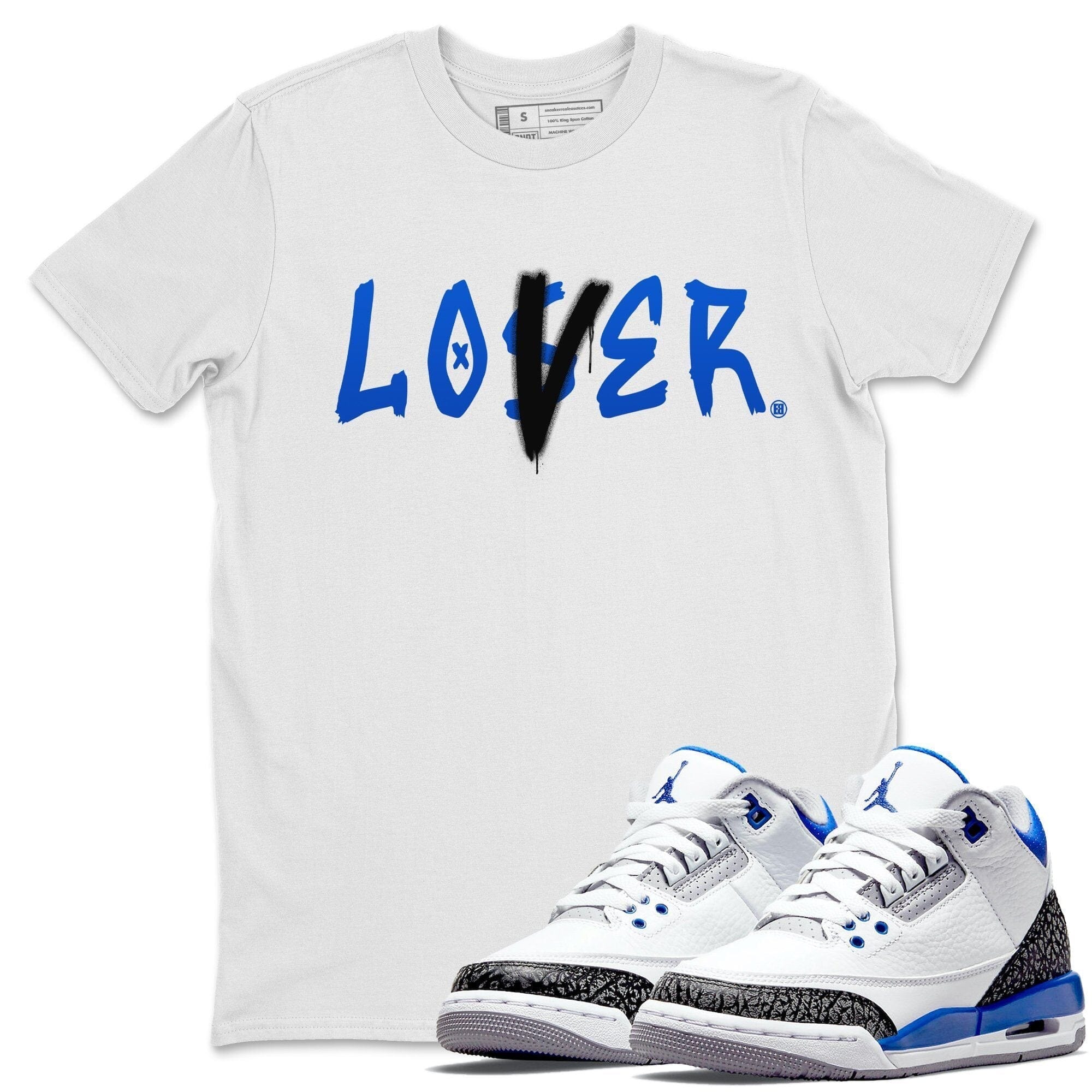 Loser Lover Unisex Tops - Air Jordan 3 Racer Blue