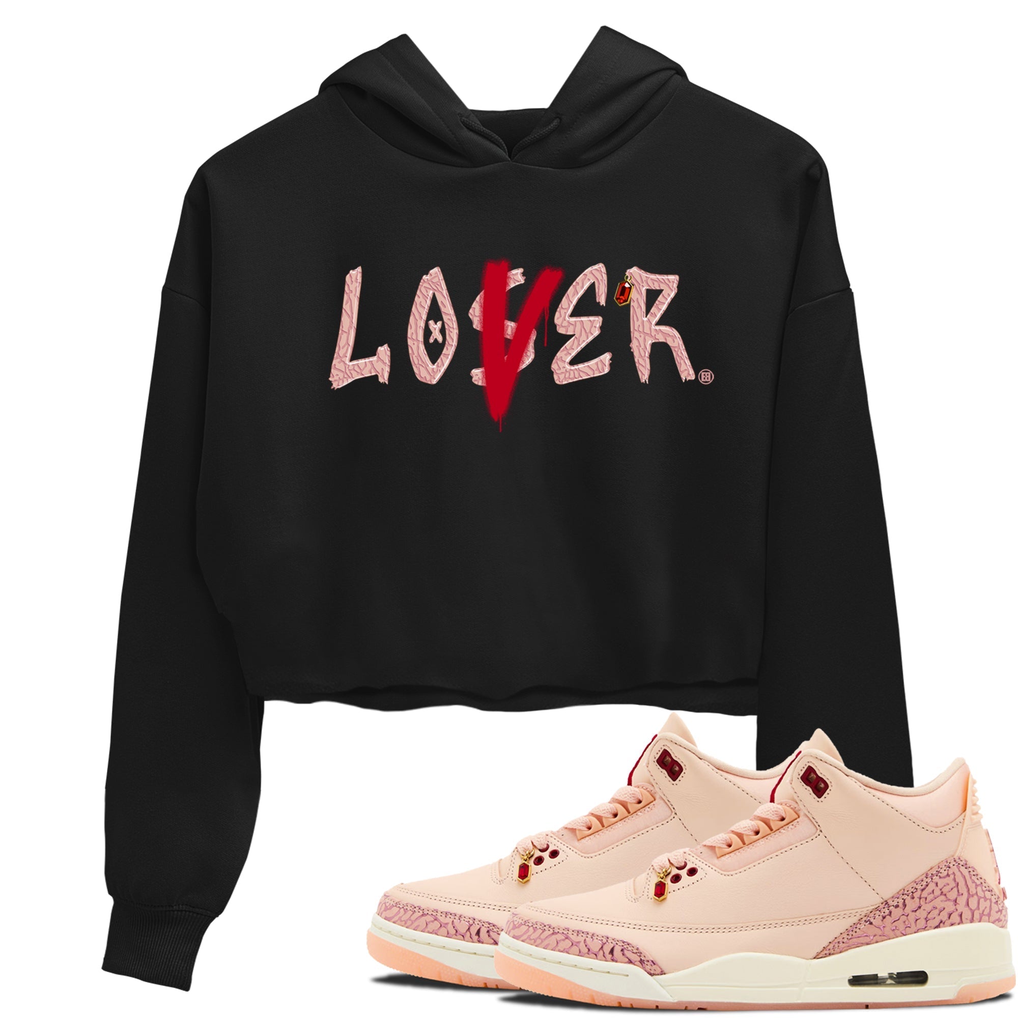 Loser Lover snkmatch Women's Top - Air Jordan 3 Valentines Day