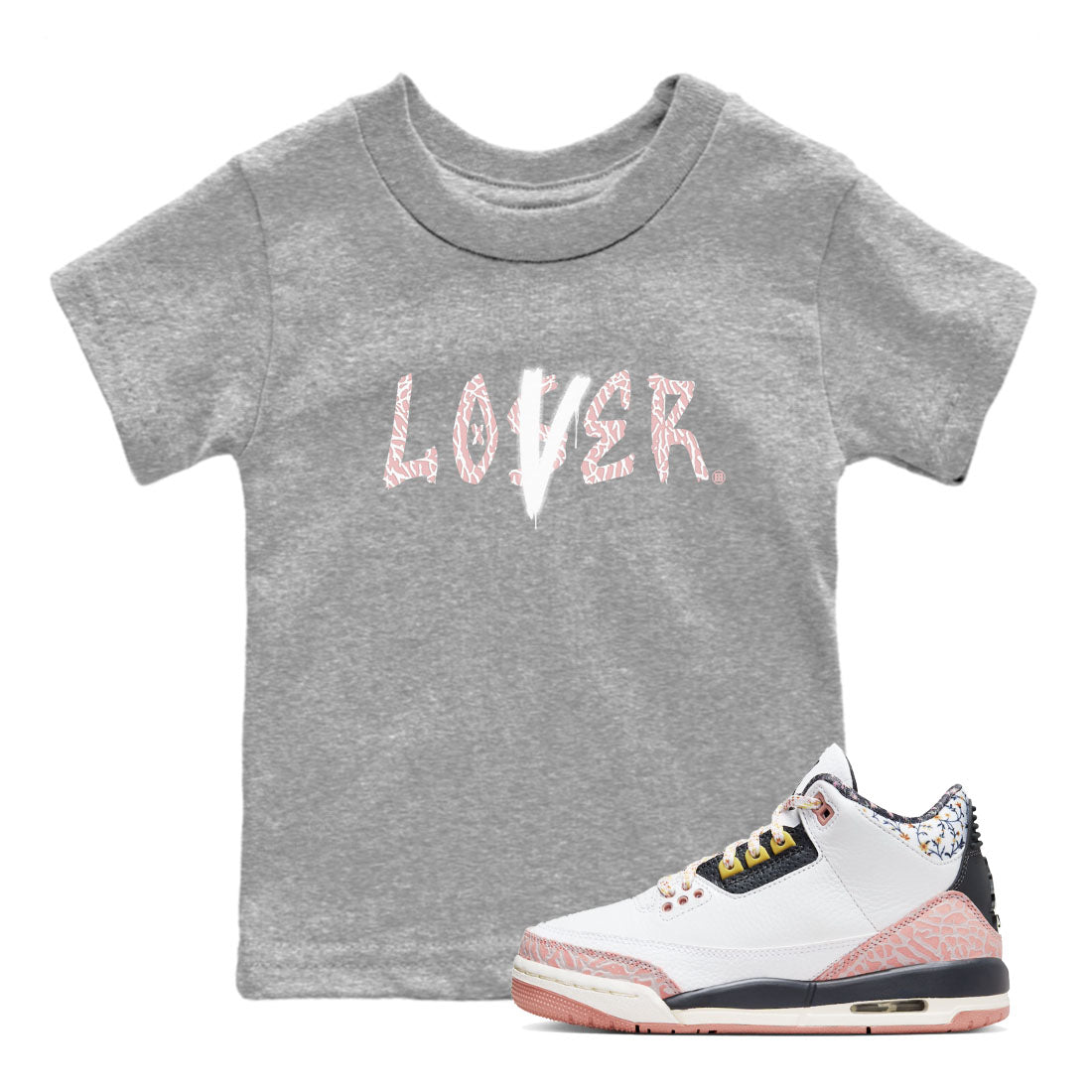 Loser Lover snkmatch Tees Kids - Air Jordan 3 Vintage Floral