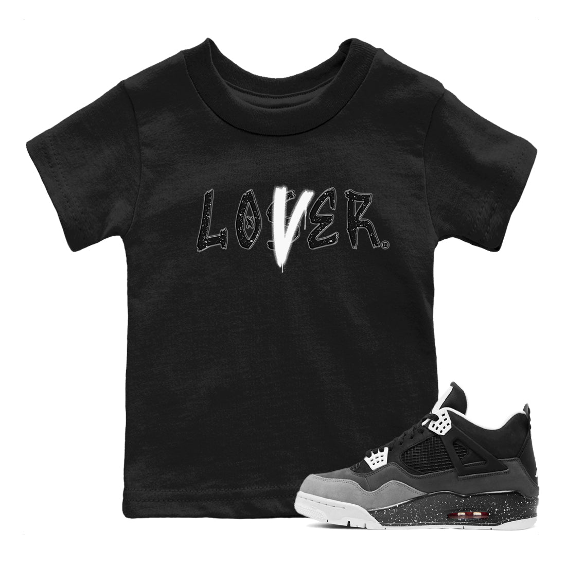 Loser Lover snkmatch Tees Kids - Air Jordan 4 Fear