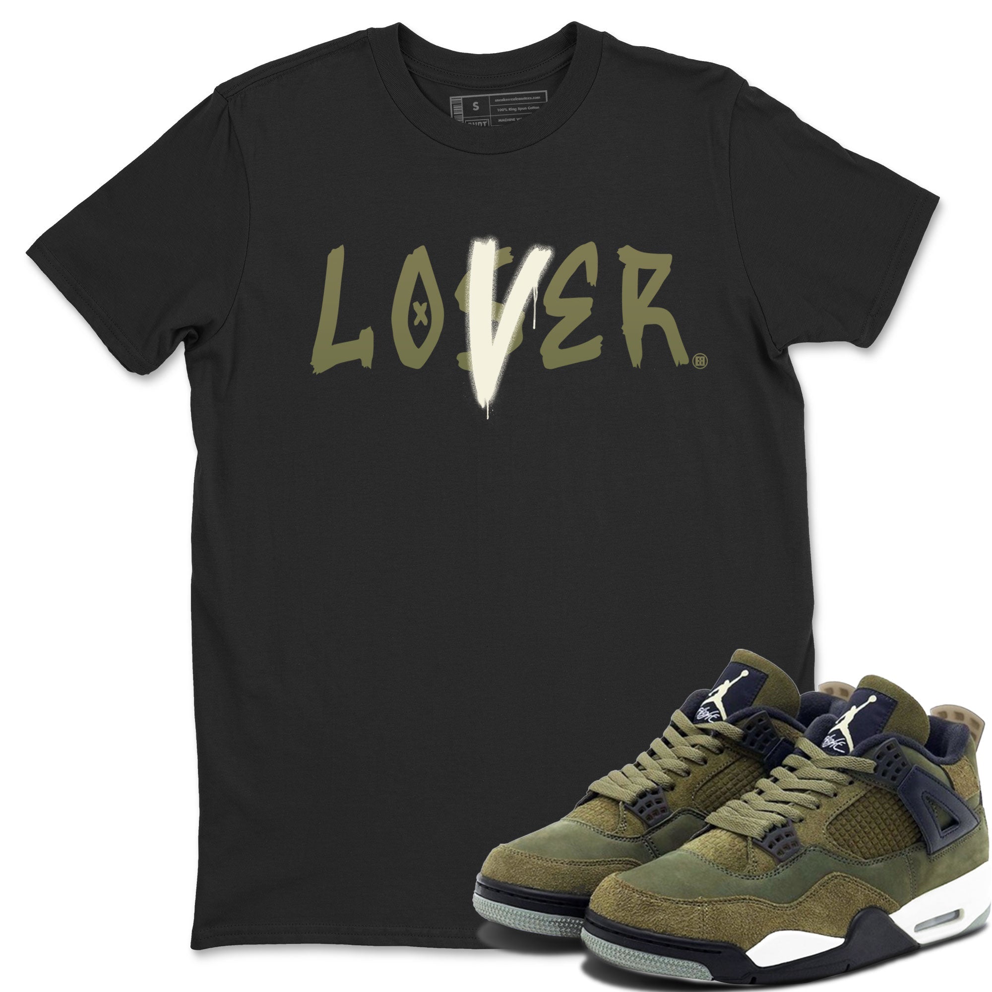 Loser Lover snkmatch Tee - Air Jordan 4 Medium Olive