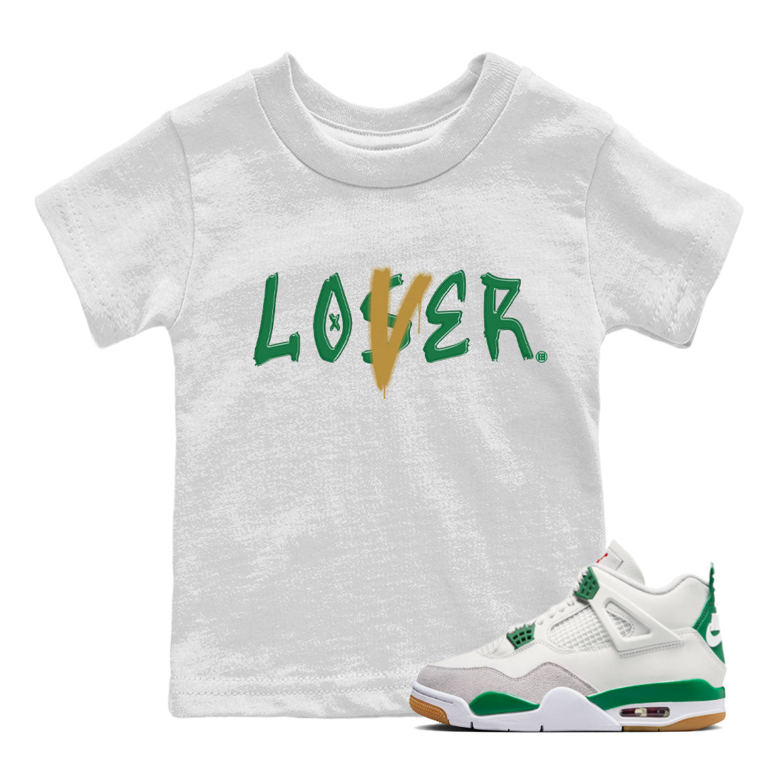 Loser Lover Kids Tops - Air Jordan 4 Pine Green SB