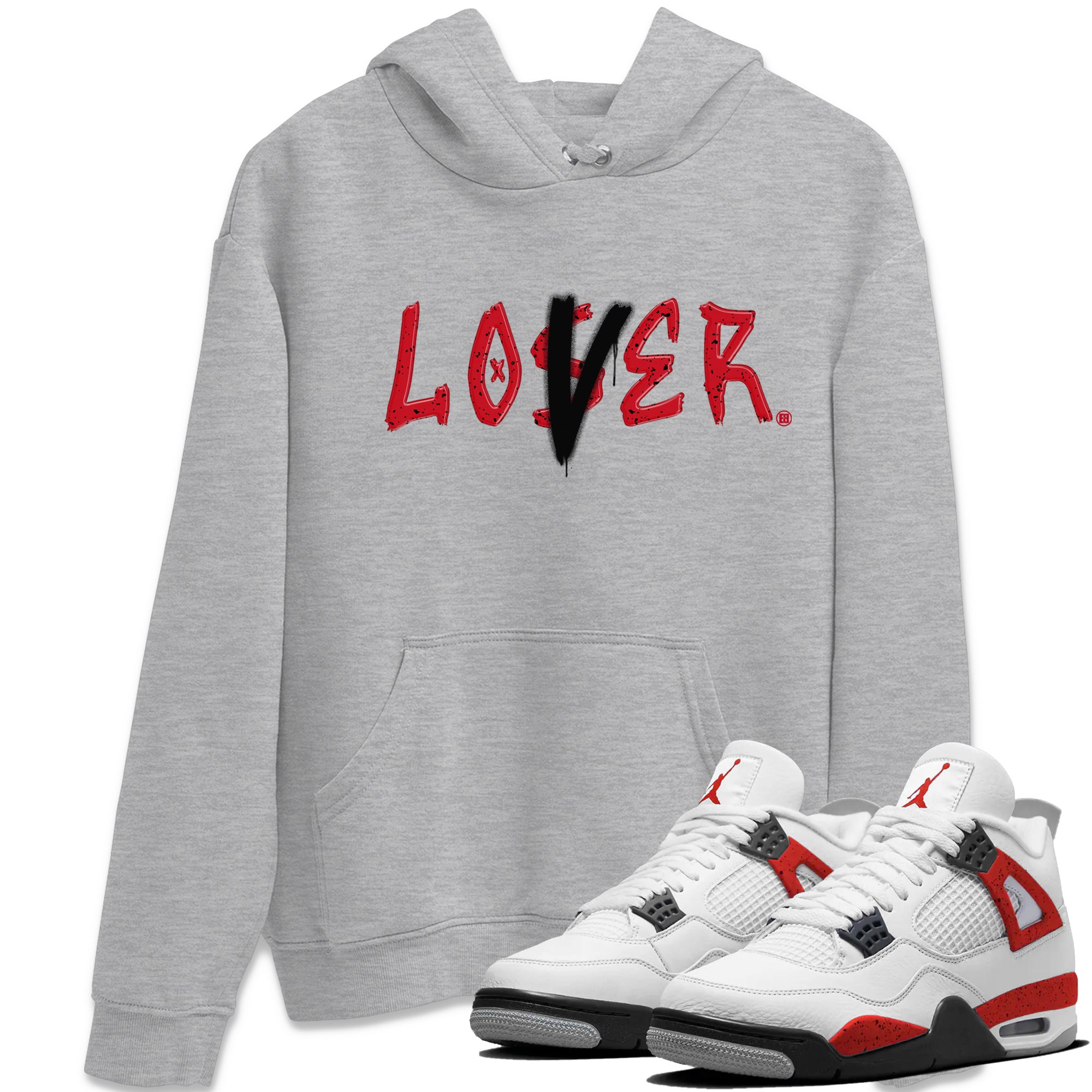 Loser Lover Unisex Tops - Air Jordan 4 Red Cement
