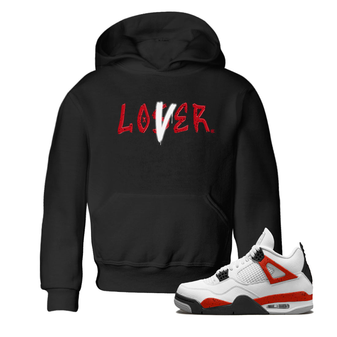 Loser Lover Kids Tops - Air Jordan 4 Red Cement