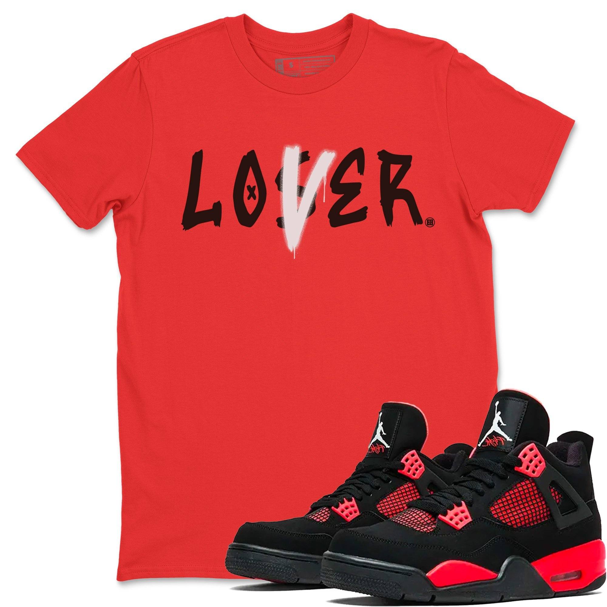 Loser Lover Unisex Tops - Air Jordan 4 Red Thunder