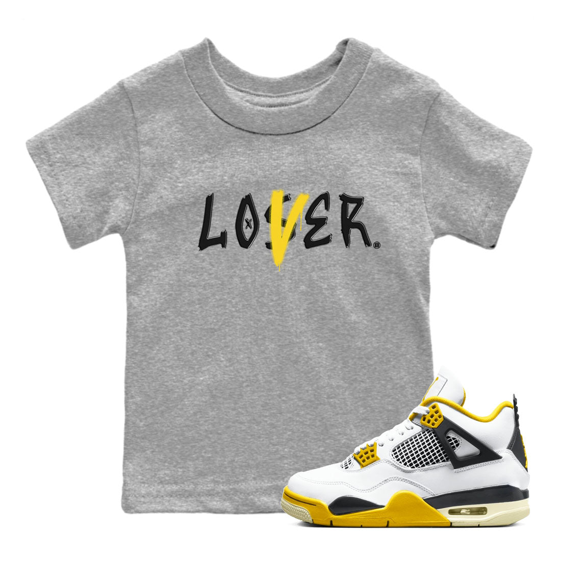 Loser Lover snkmatch Tees Kids - Air Jordan 4 Vivid Sulfur