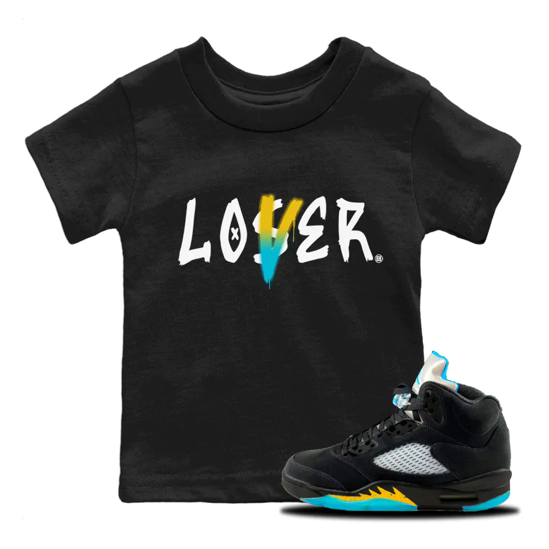 Loser Lover Kids Tops - Air Jordan 5 Aqua