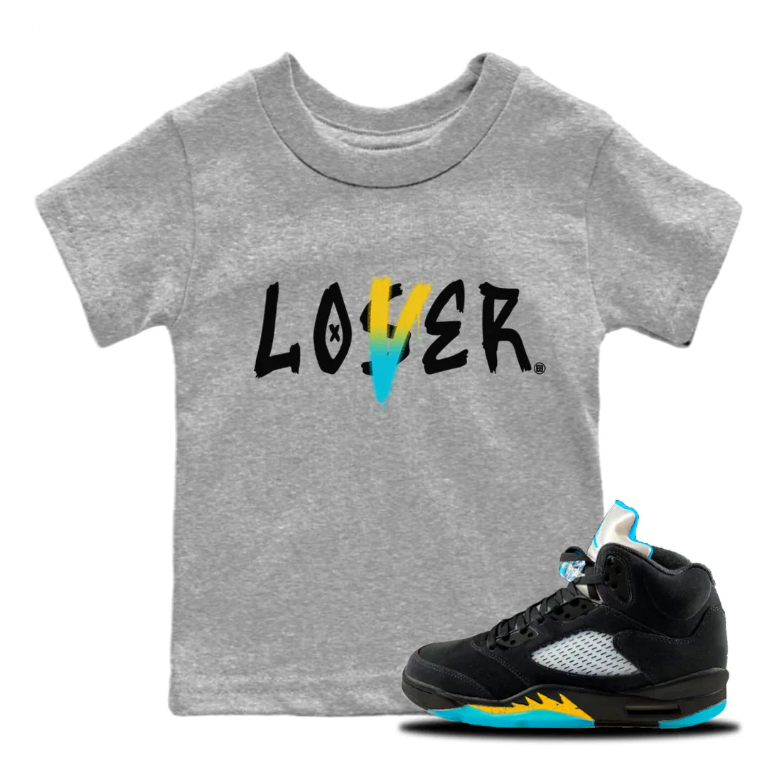 Loser Lover Kids Tops - Air Jordan 5 Aqua