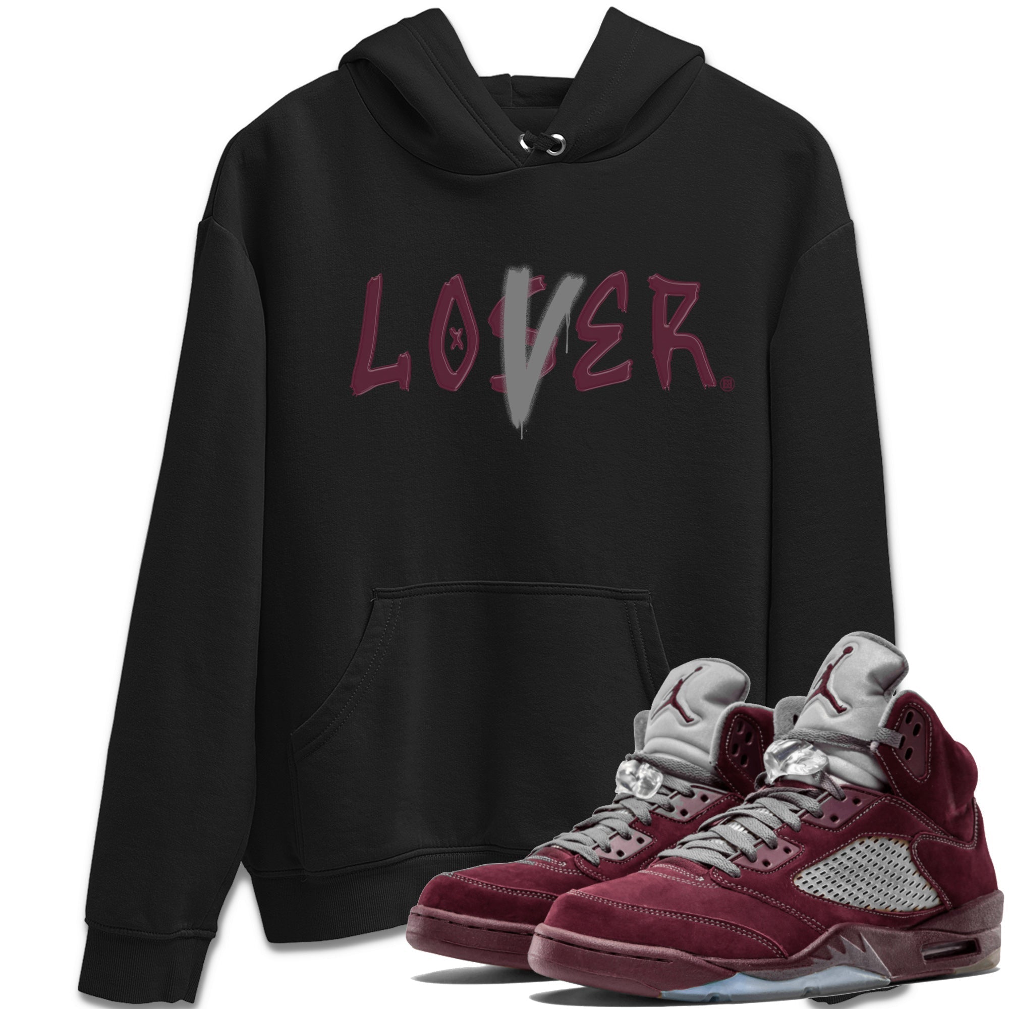 Loser Lover Unisex Tops - Air Jordan 5 Burgundy