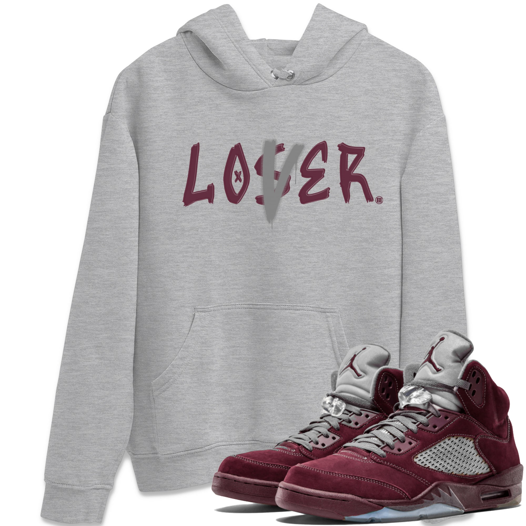 Loser Lover Unisex Tops - Air Jordan 5 Burgundy