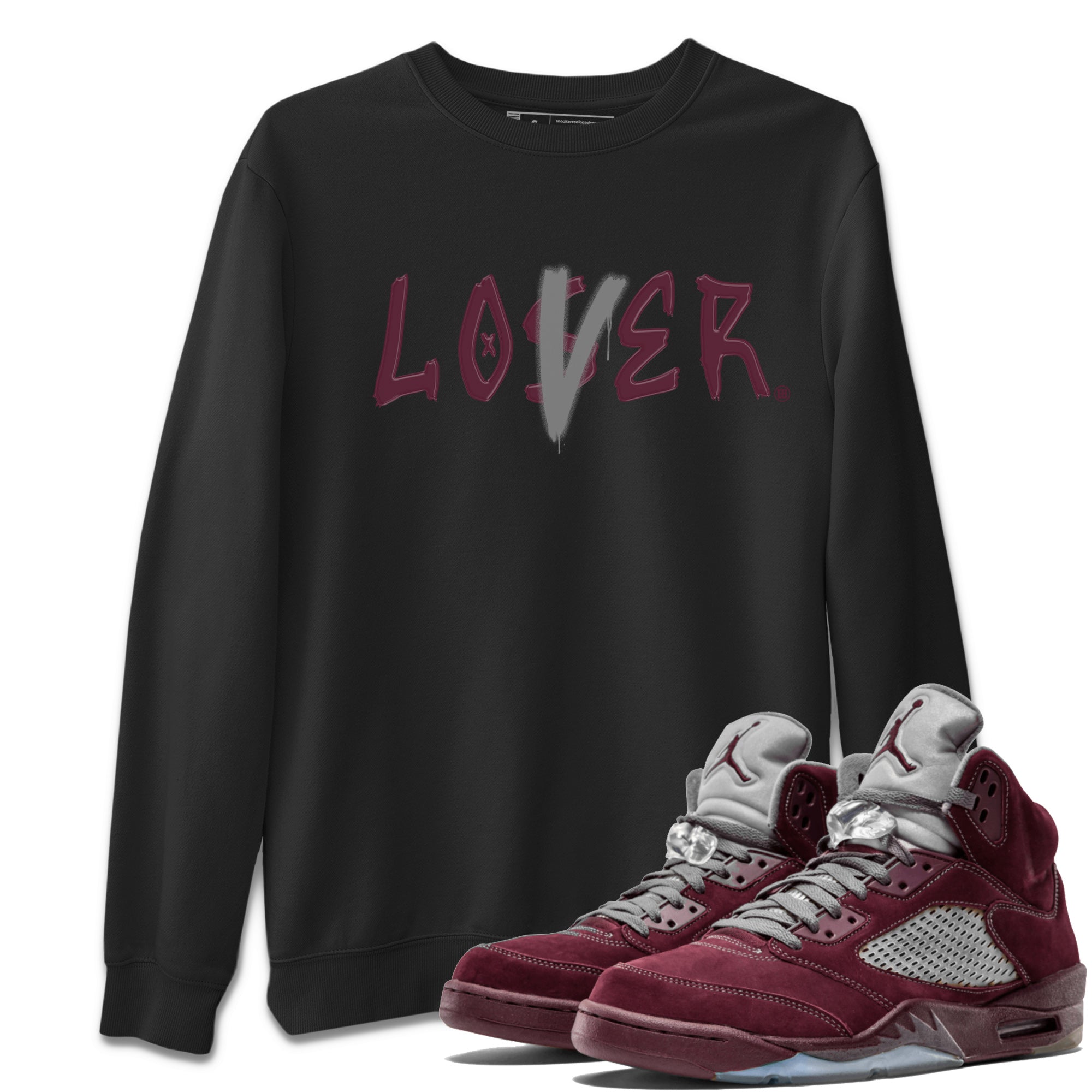 Loser Lover Unisex Tops - Air Jordan 5 Burgundy
