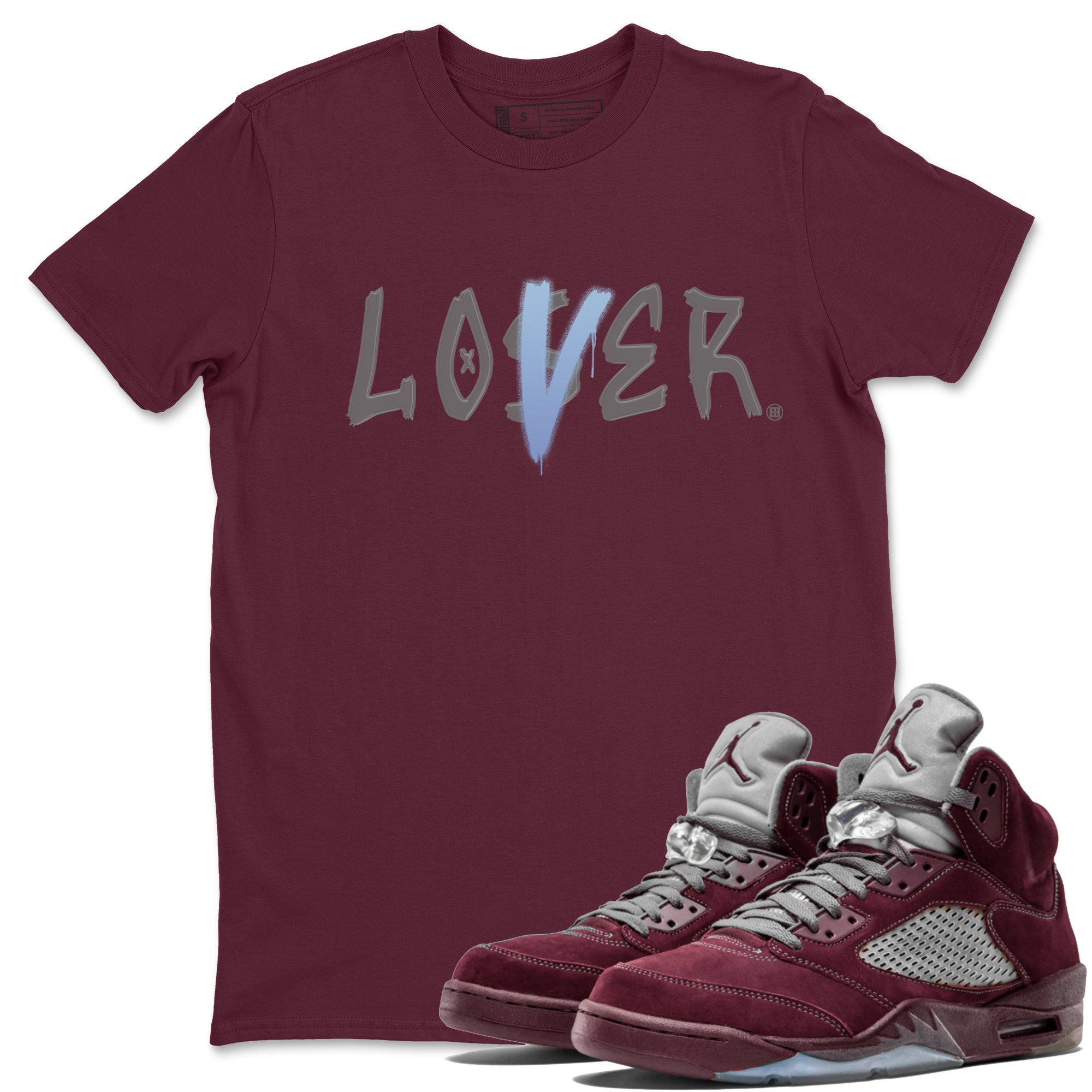 Loser Lover Unisex Tops - Air Jordan 5 Burgundy