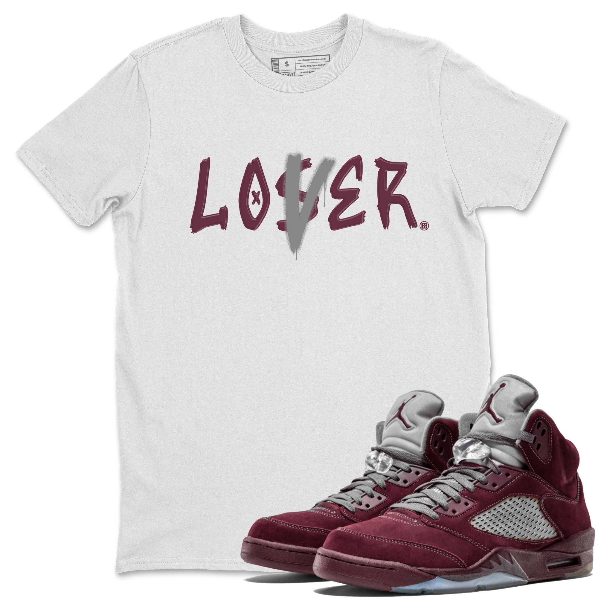 Loser Lover Unisex Tops - Air Jordan 5 Burgundy
