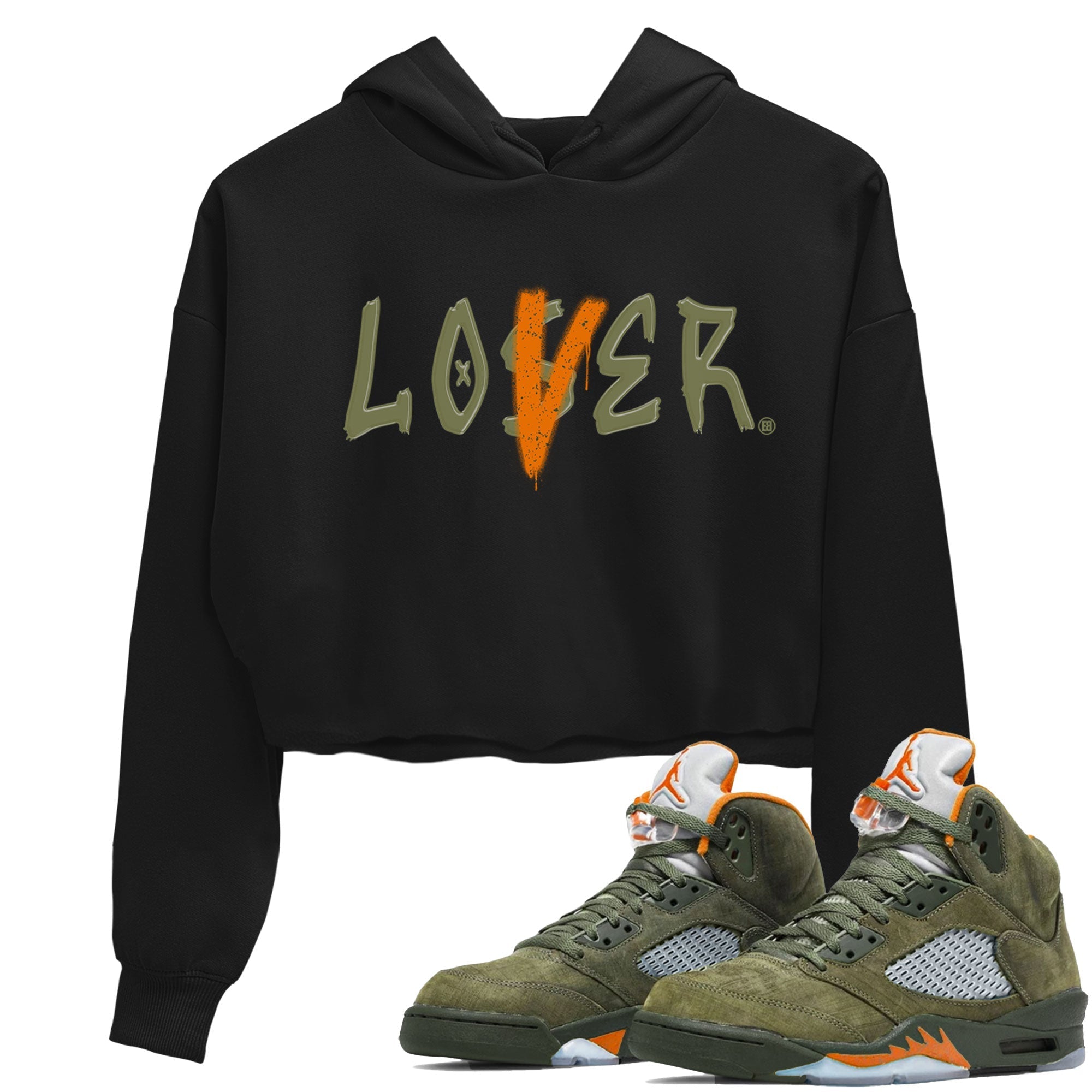 Loser Lover snkmatch Women's Top - Air Jordan 5 Olive