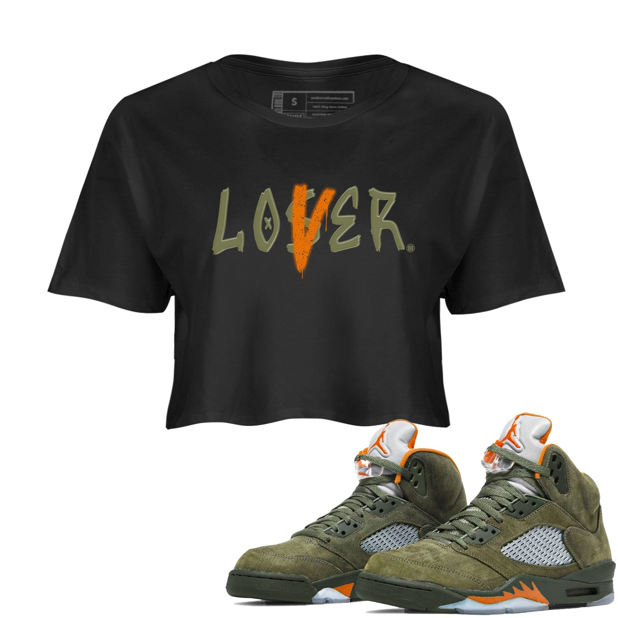 Loser Lover snkmatch Women's Top - Air Jordan 5 Olive