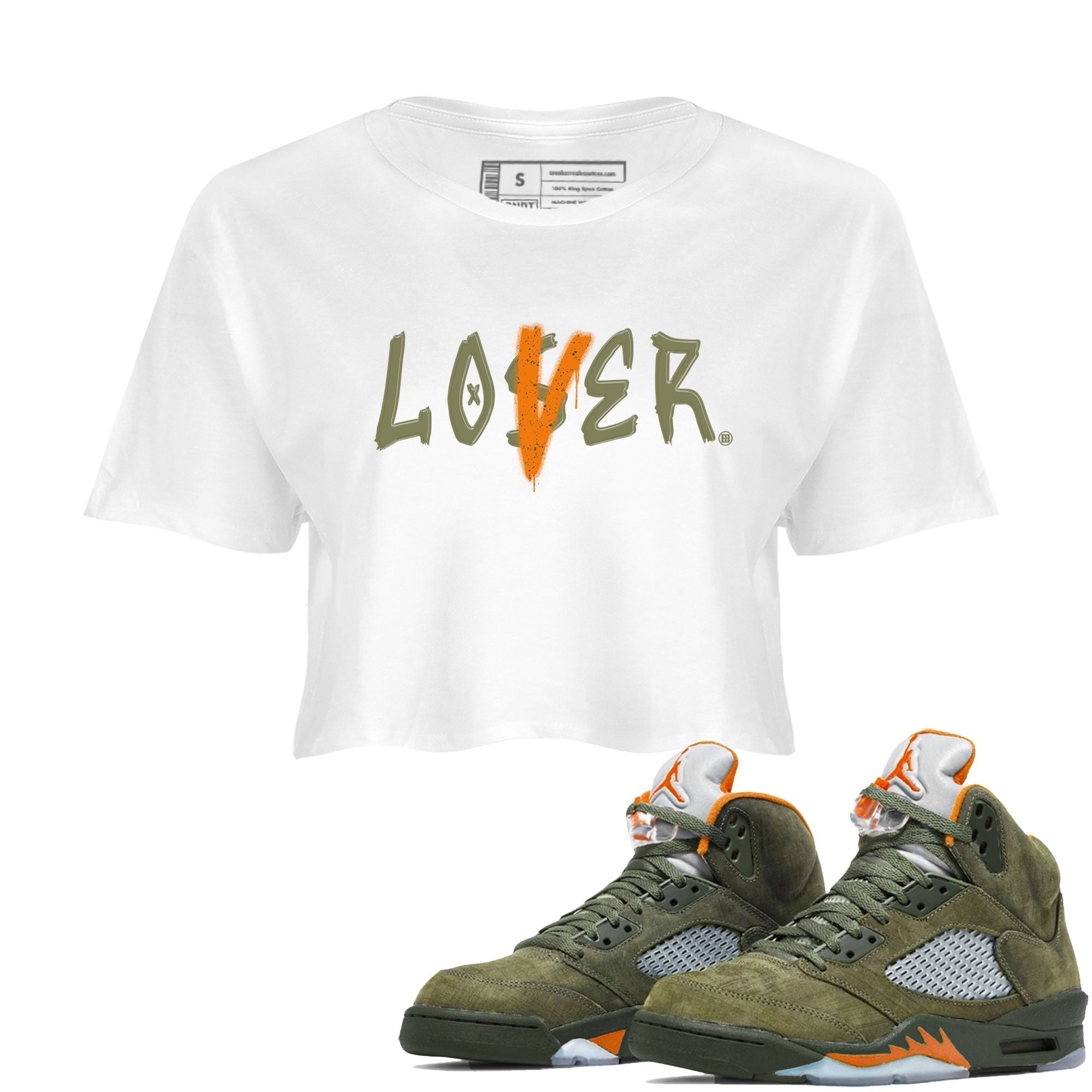 Loser Lover snkmatch Women's Top - Air Jordan 5 Olive
