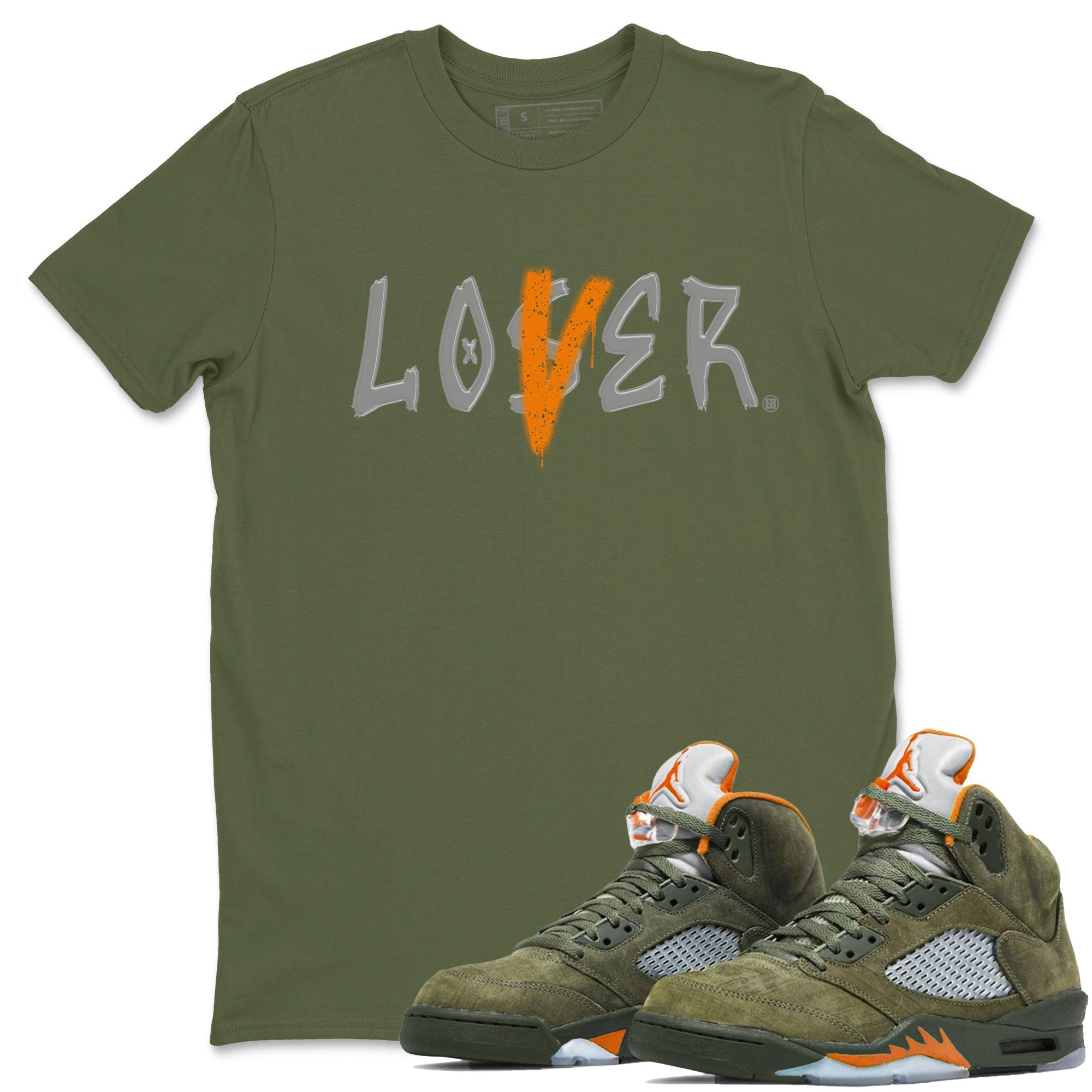 Loser Lover snkmatch Tees - Air Jordan 5 Olive