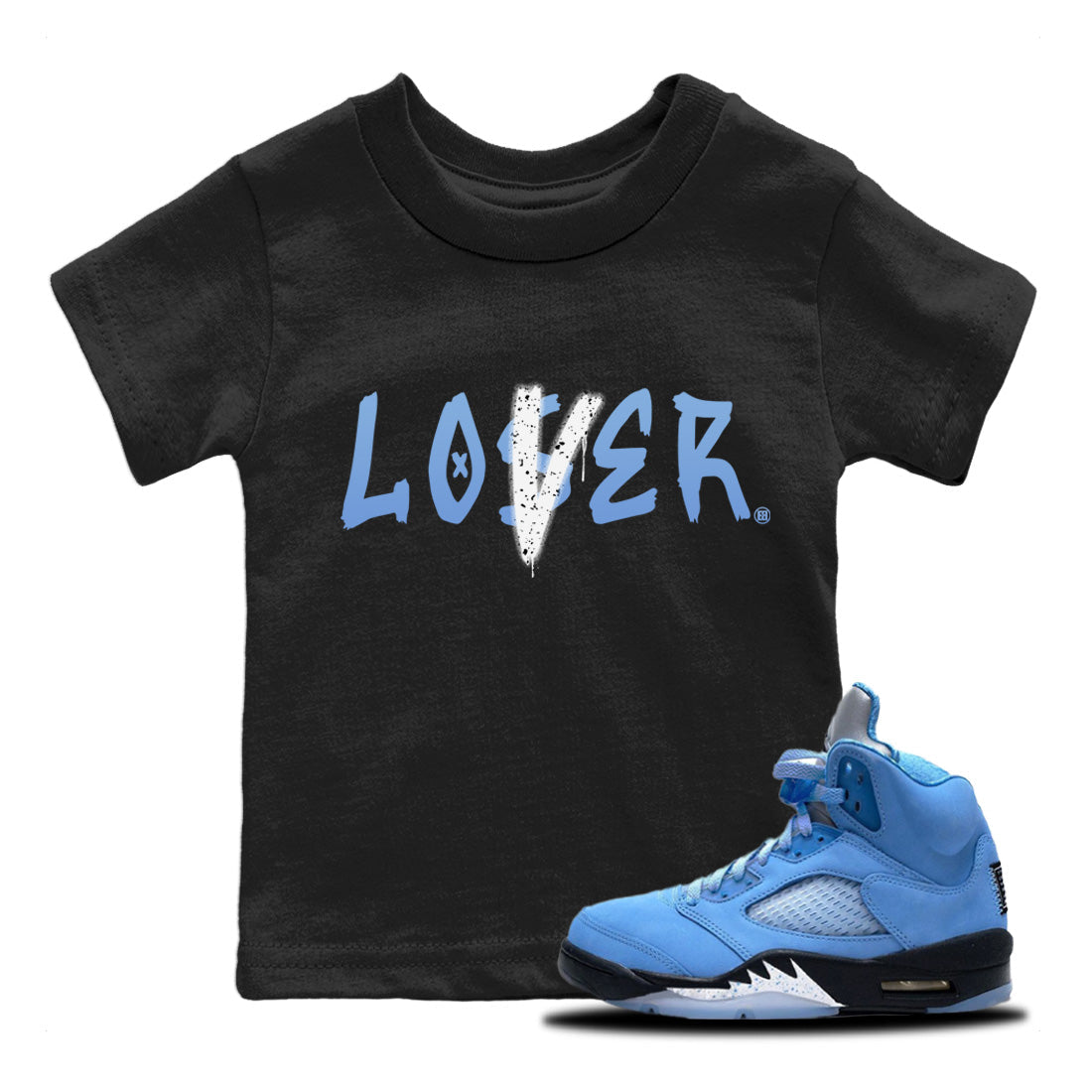 Loser Lover Kids Tops - Air Jordan 5 UNC