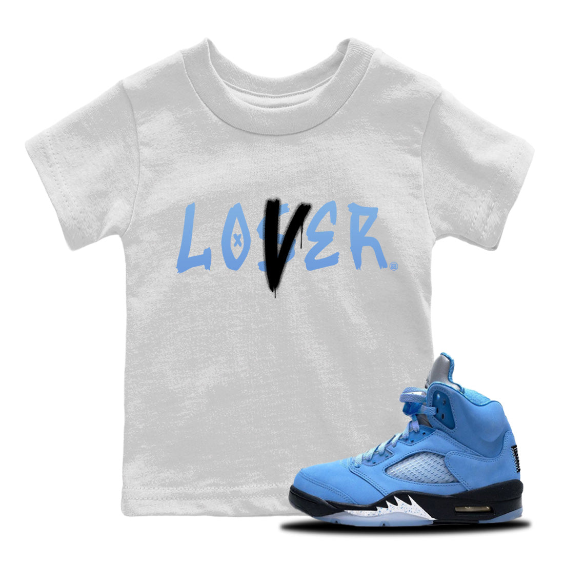 Loser Lover Kids Tops - Air Jordan 5 UNC