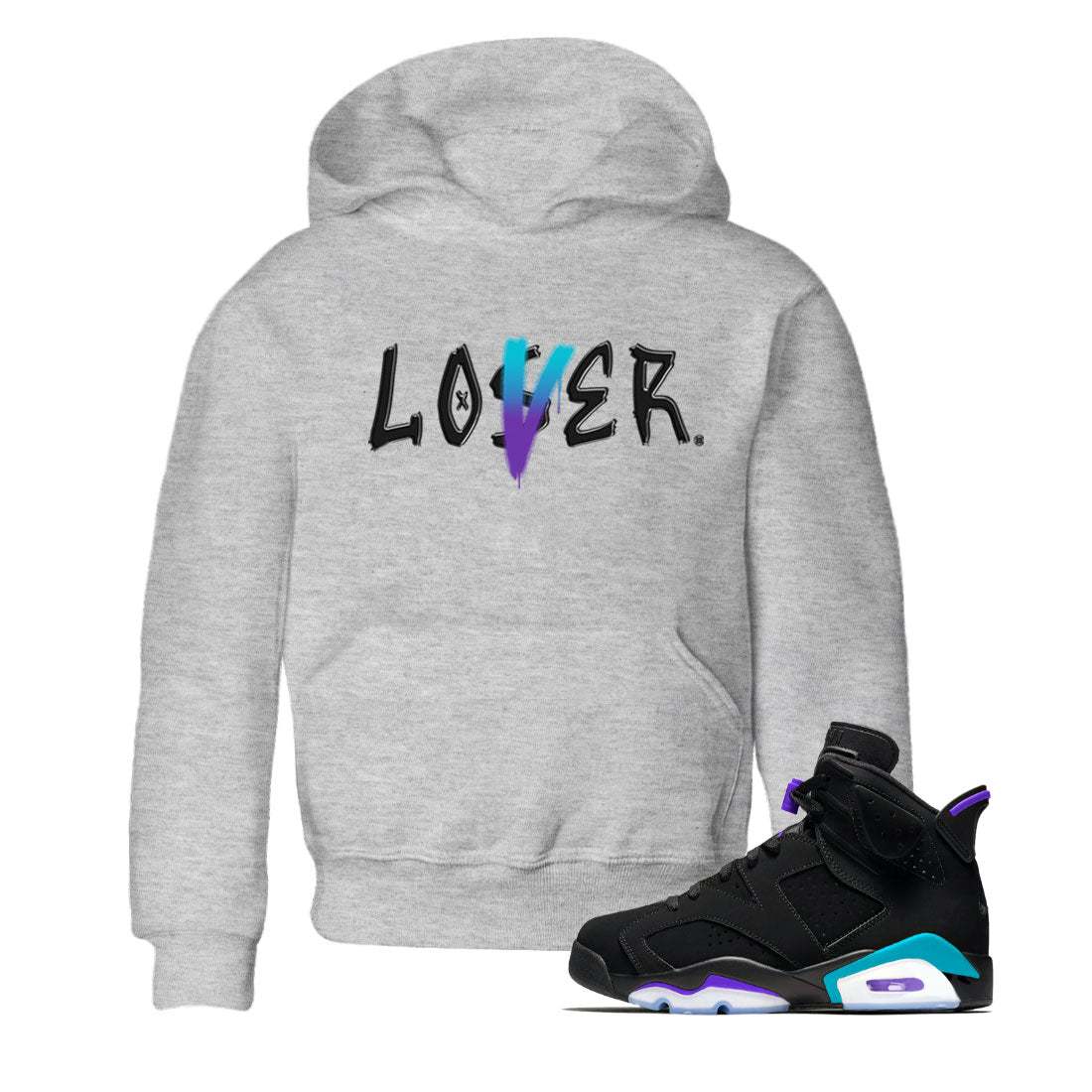 Loser Lover Kids Tops - Air Jordan 6 Aqua