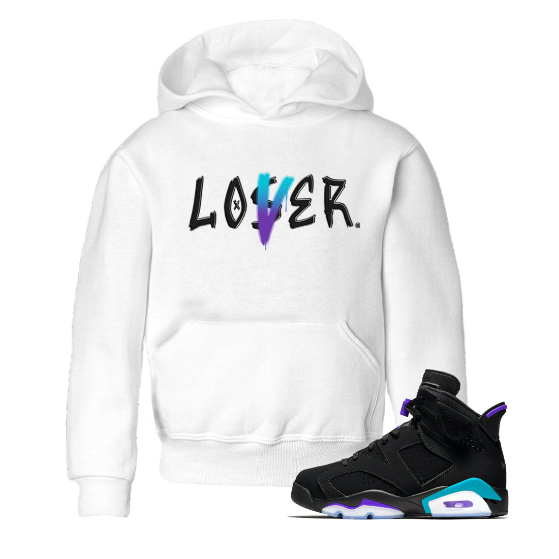 Loser Lover Kids Tops - Air Jordan 6 Aqua