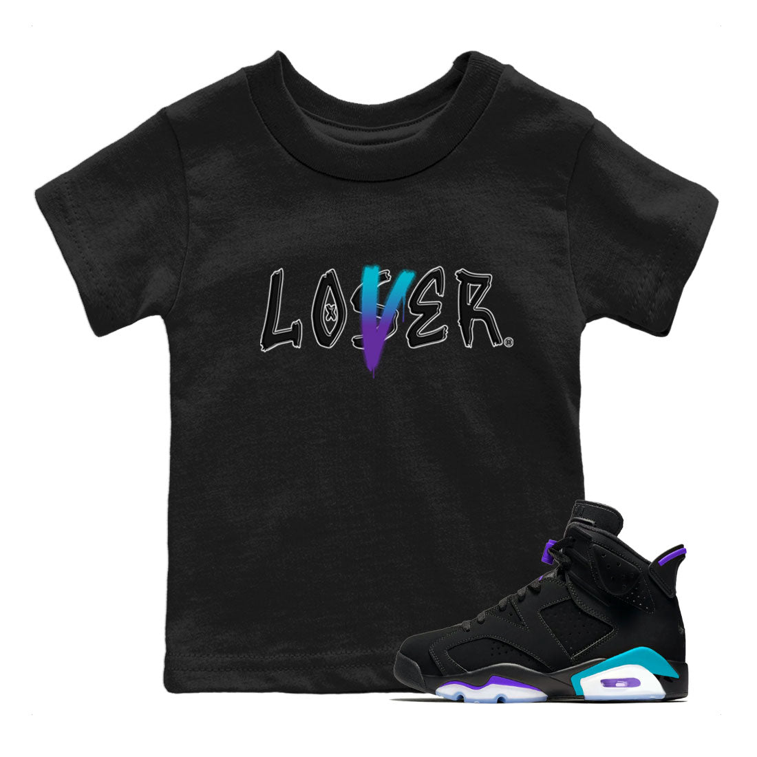 Loser Lover Kids Tops - Air Jordan 6 Aqua