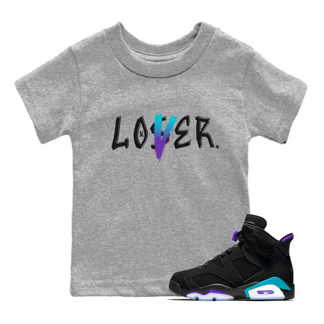 Loser Lover Kids Tops - Air Jordan 6 Aqua