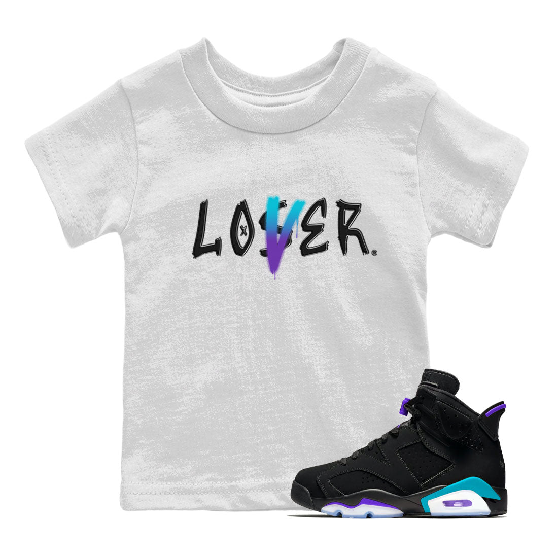Loser Lover Kids Tops - Air Jordan 6 Aqua