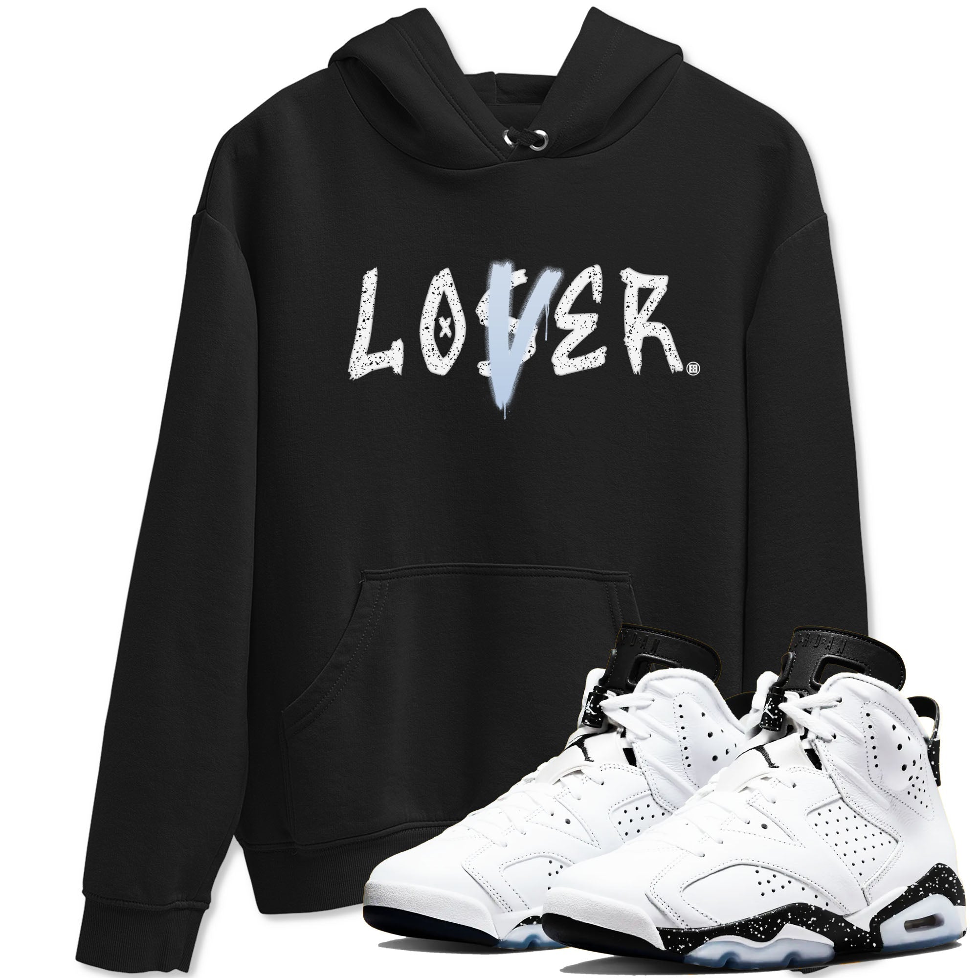 Loser Lover snkmatch Tees - Air Jordan 6 White Black