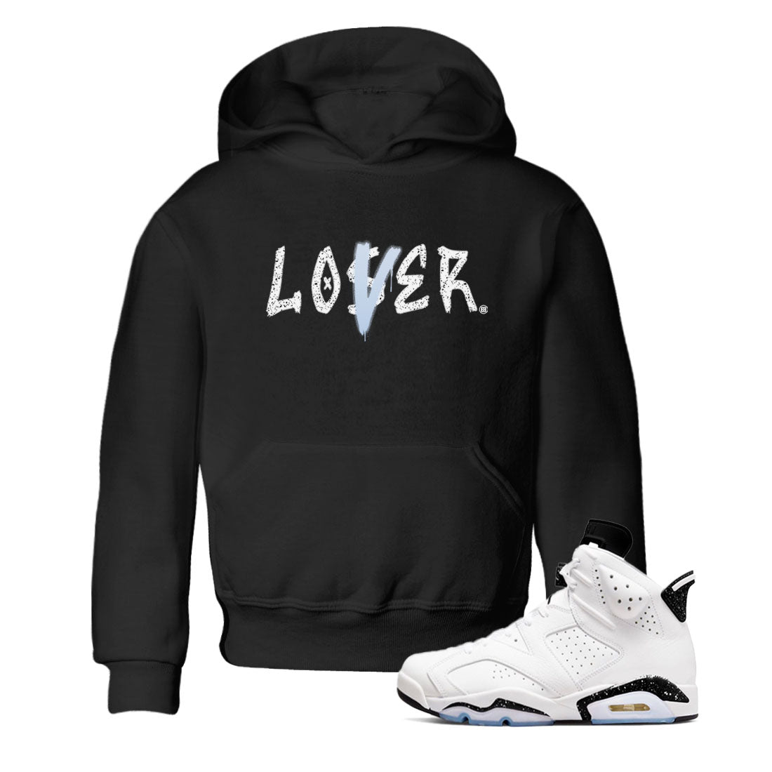 Loser Lover snkmatch Tees Kids - Air Jordan 6 White Black
