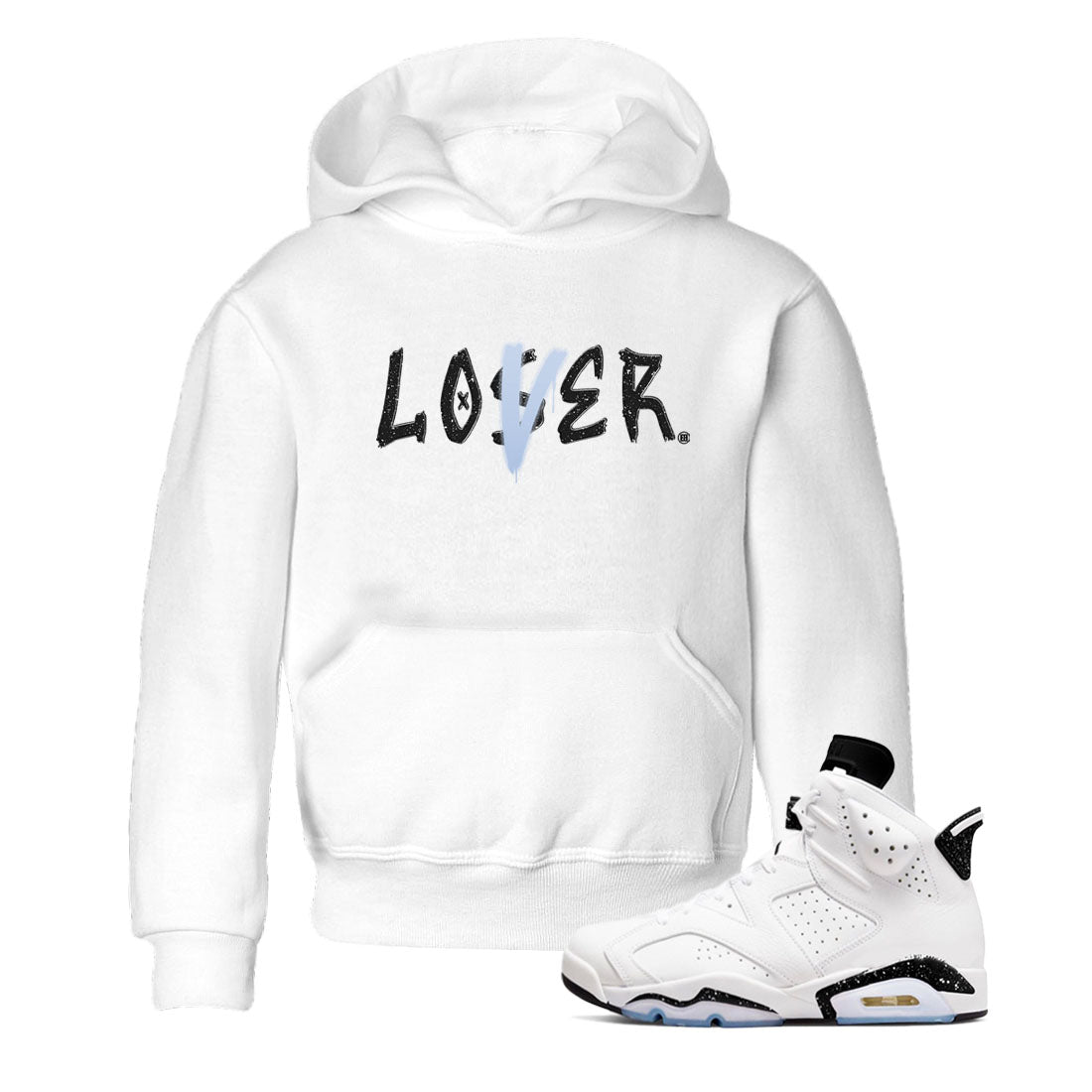 Loser Lover snkmatch Tees Kids - Air Jordan 6 White Black