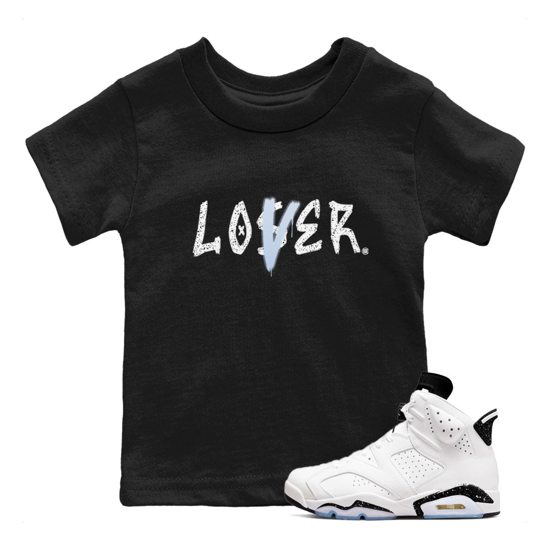 Loser Lover snkmatch Tees Kids - Air Jordan 6 White Black