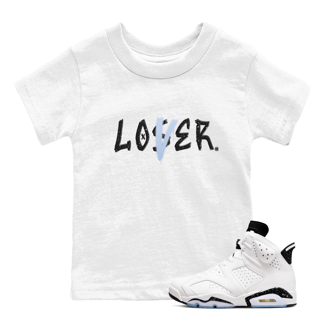 Loser Lover snkmatch Tees Kids - Air Jordan 6 White Black
