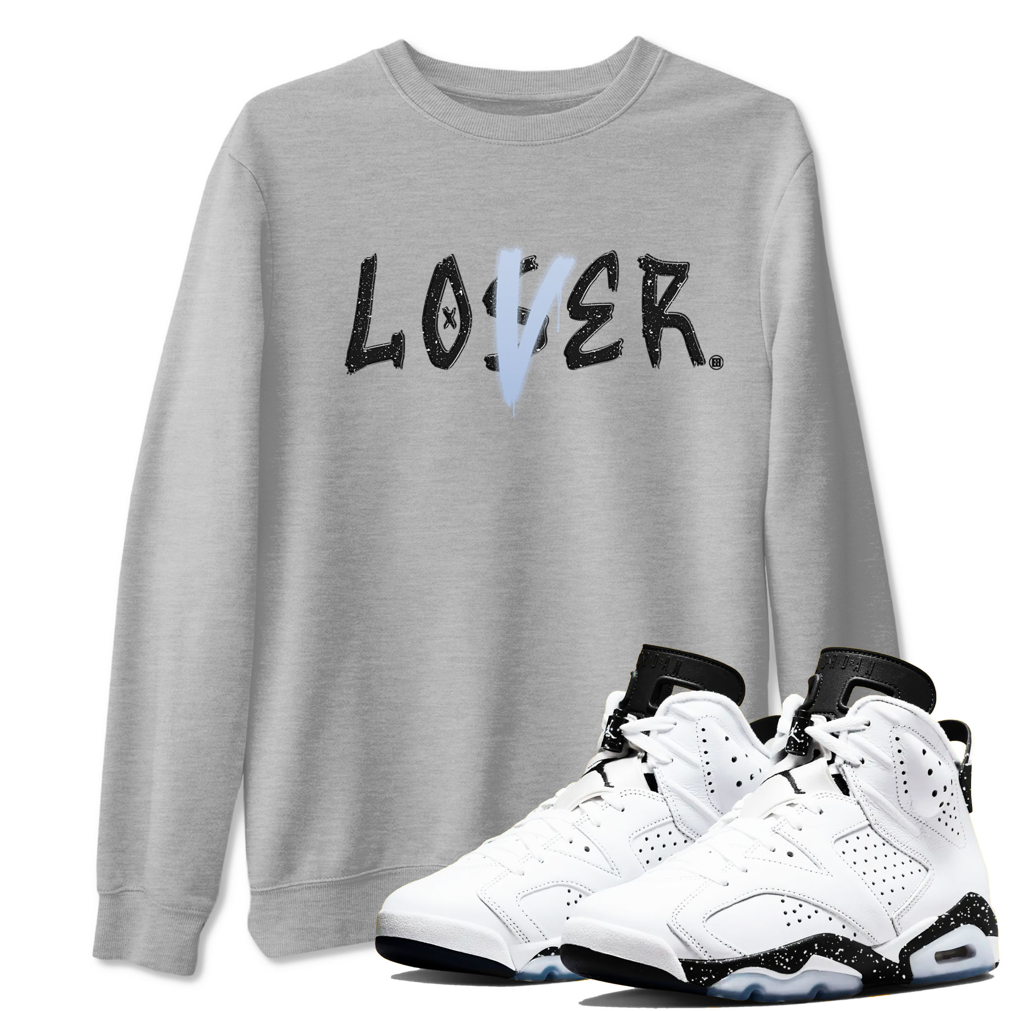 Loser Lover snkmatch Tees - Air Jordan 6 White Black