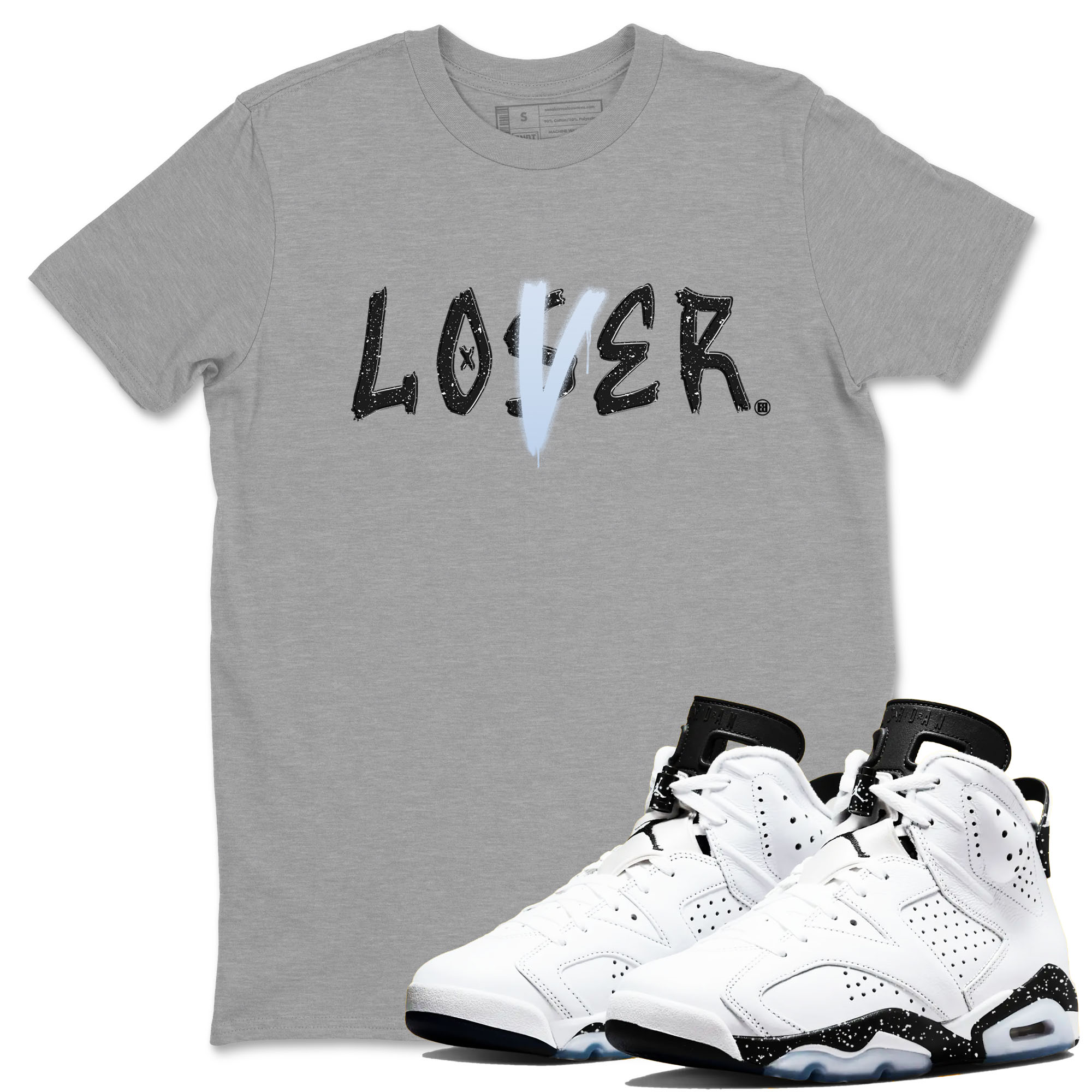 Loser Lover snkmatch Tees - Air Jordan 6 White Black
