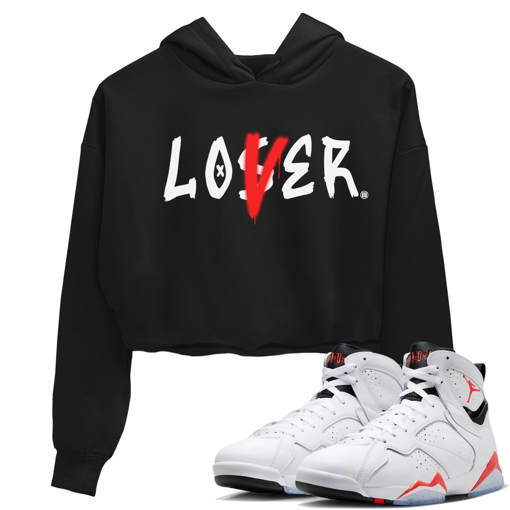 Loser Lover snkmatch Women's Top - Air Jordan 7 White Infrared