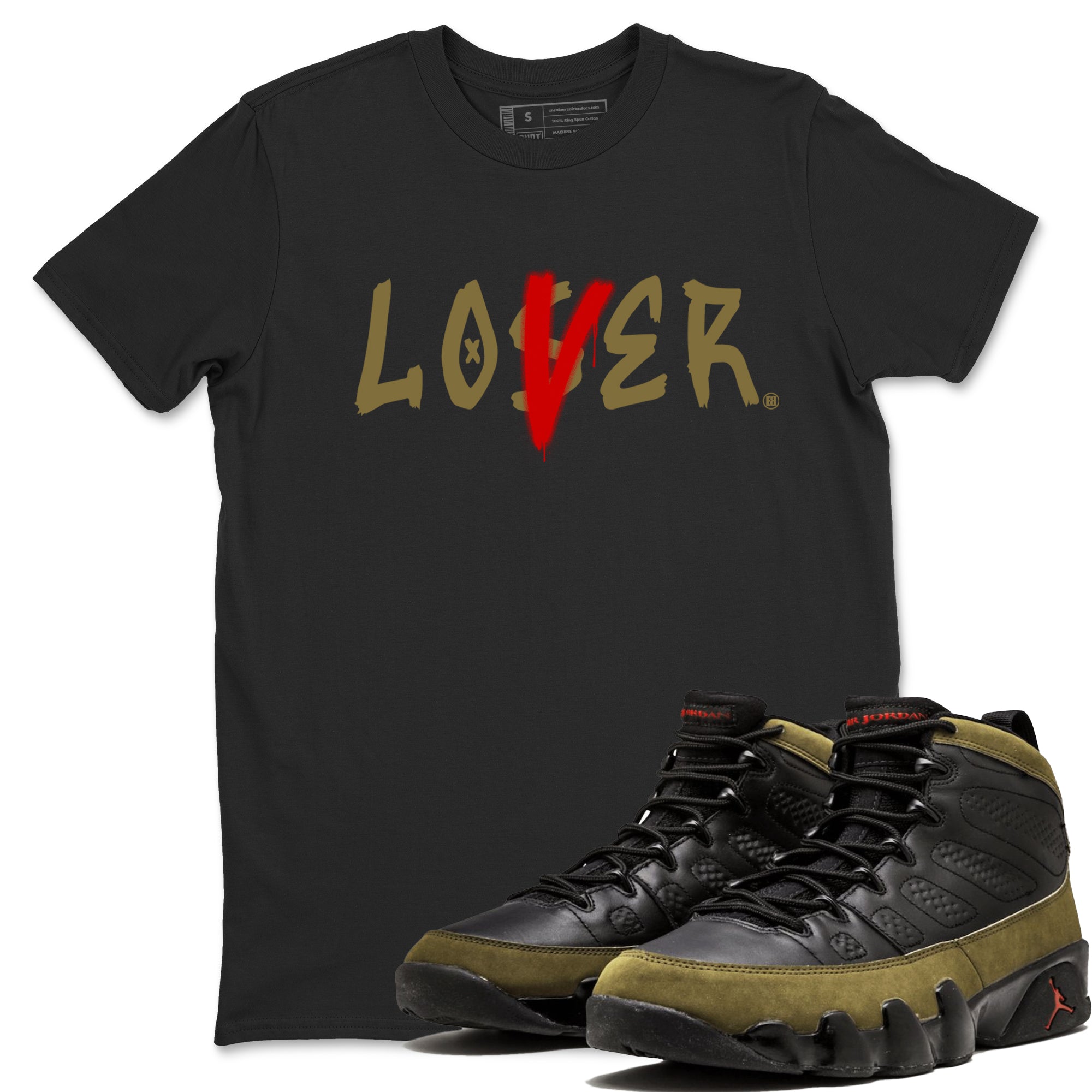Loser Lover snkmatch Tees - Air Jordan 9 Olive